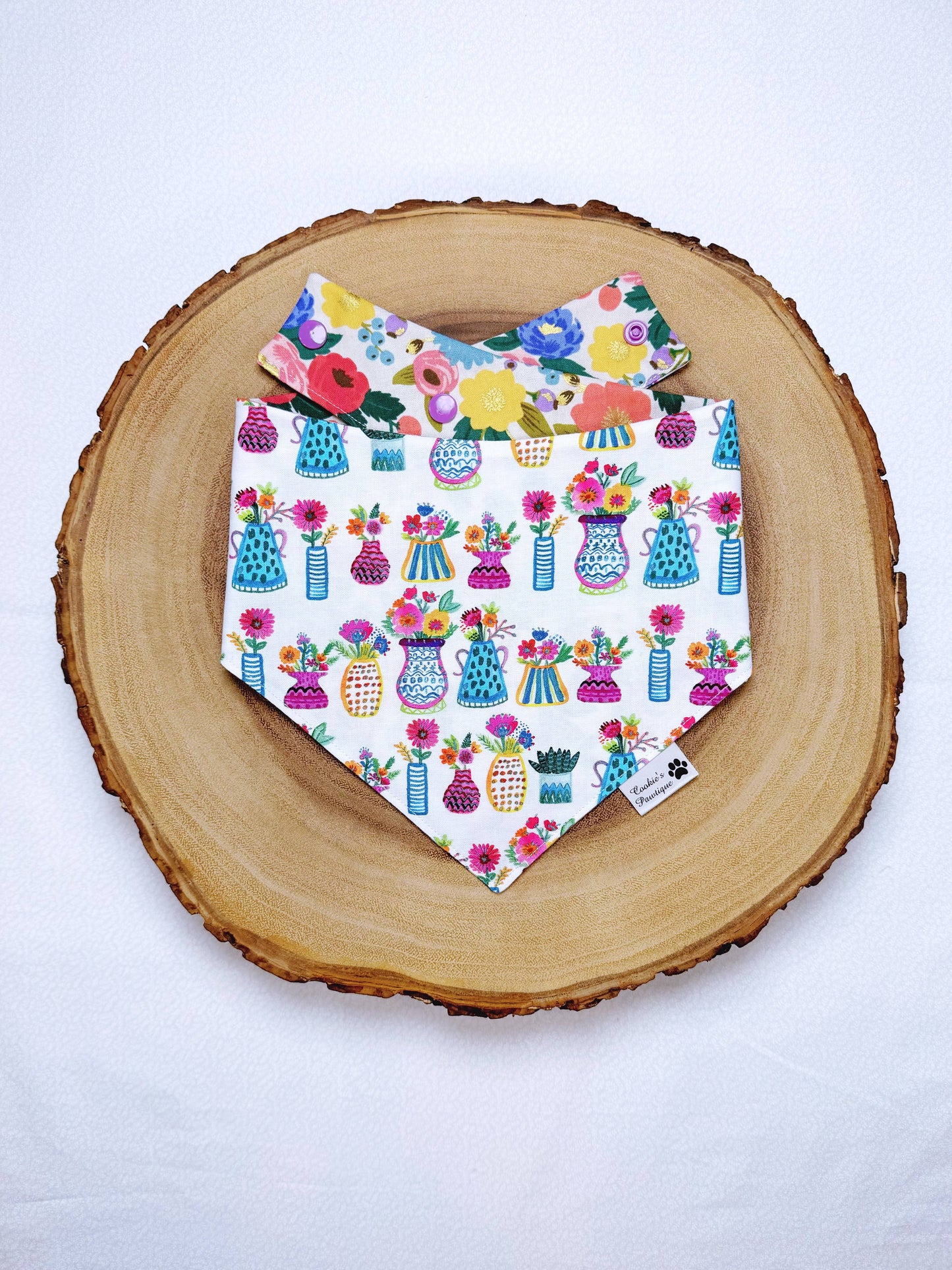 Spring Flowers And Vases Bandana