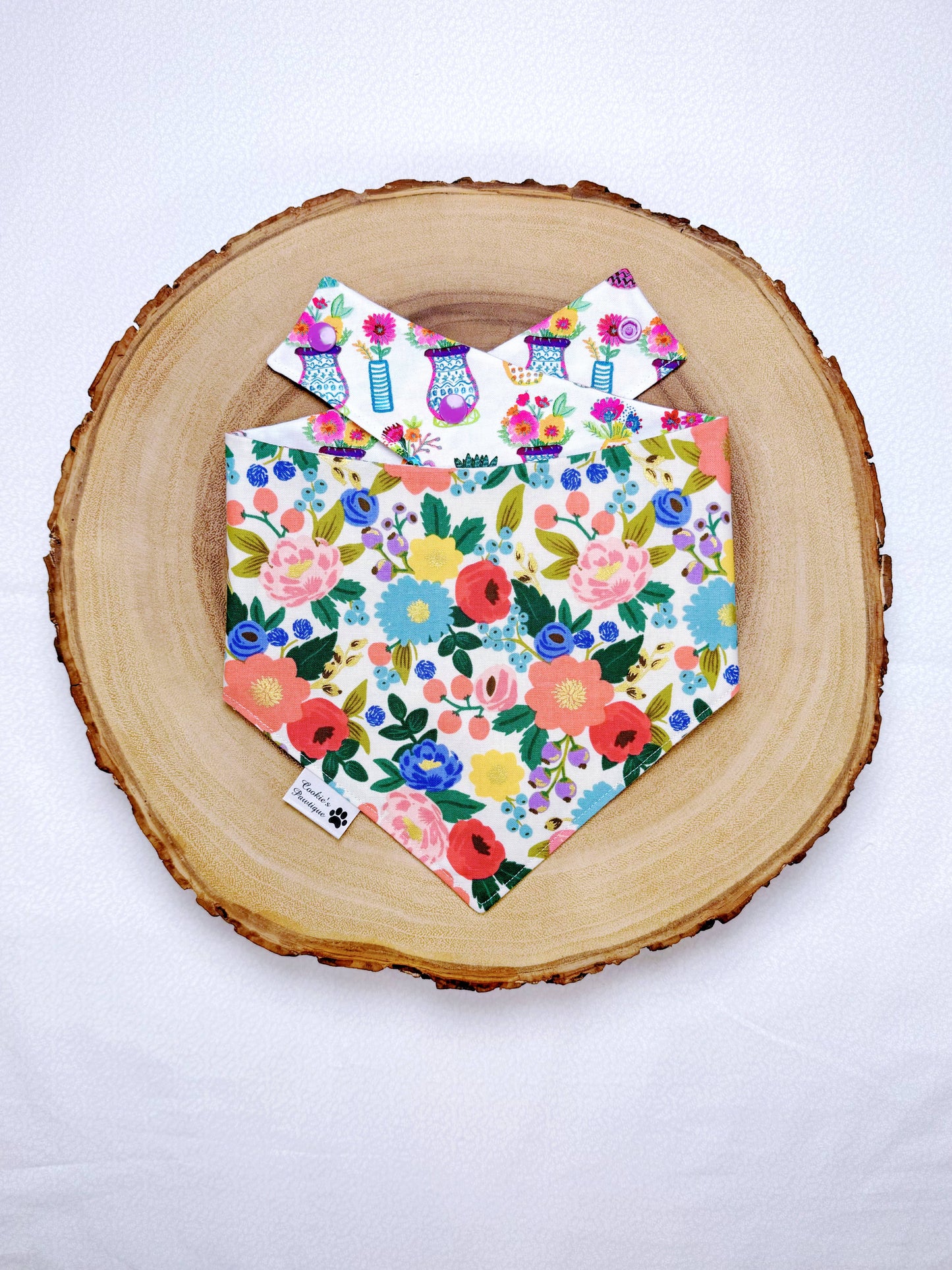 Spring Flowers And Vases Bandana