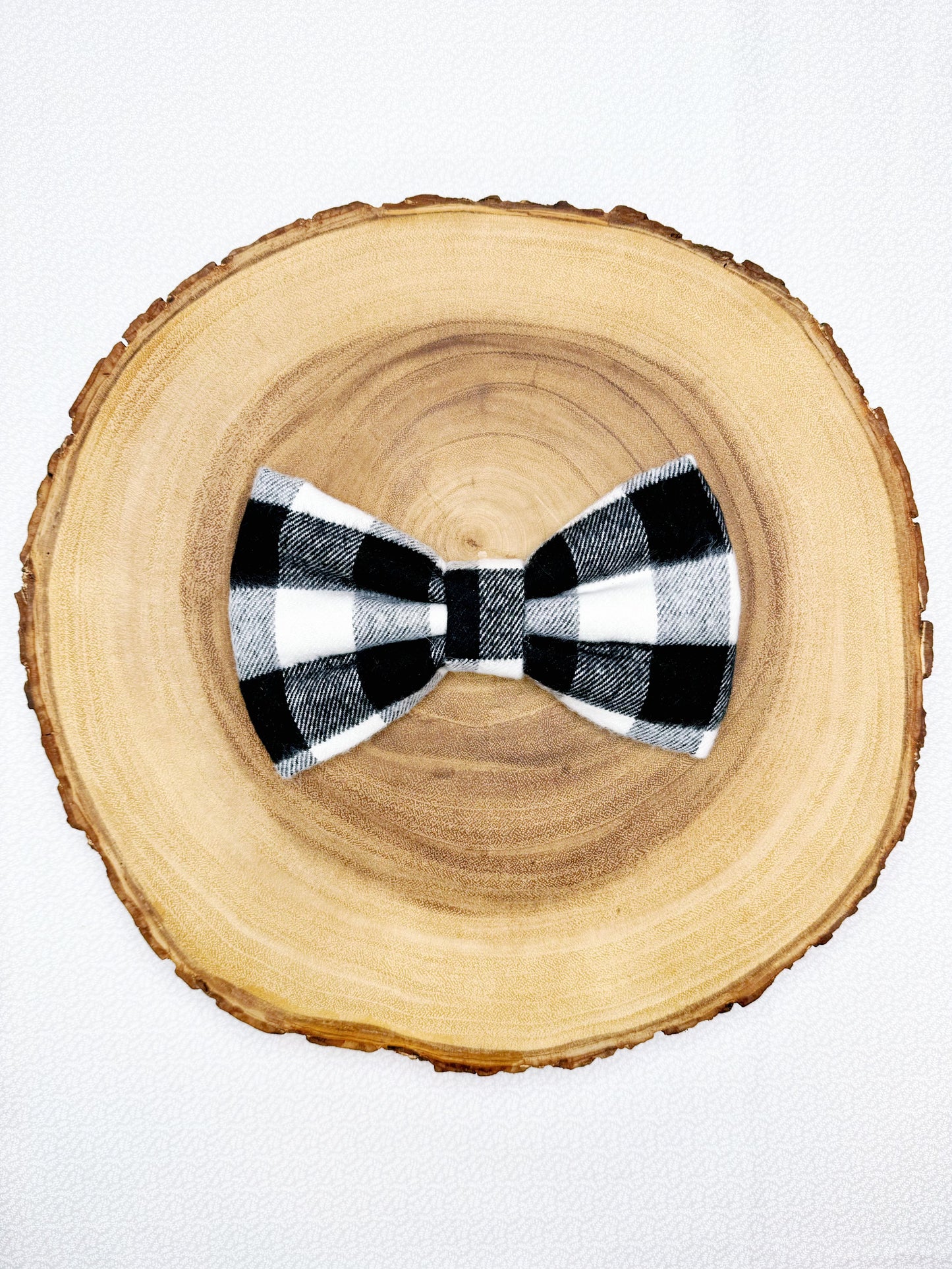 Black and White Buffalo Checks Bow