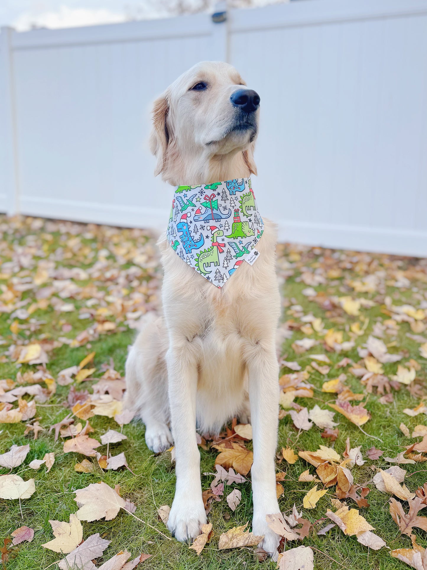 Christmas Dinosaurs Bandana