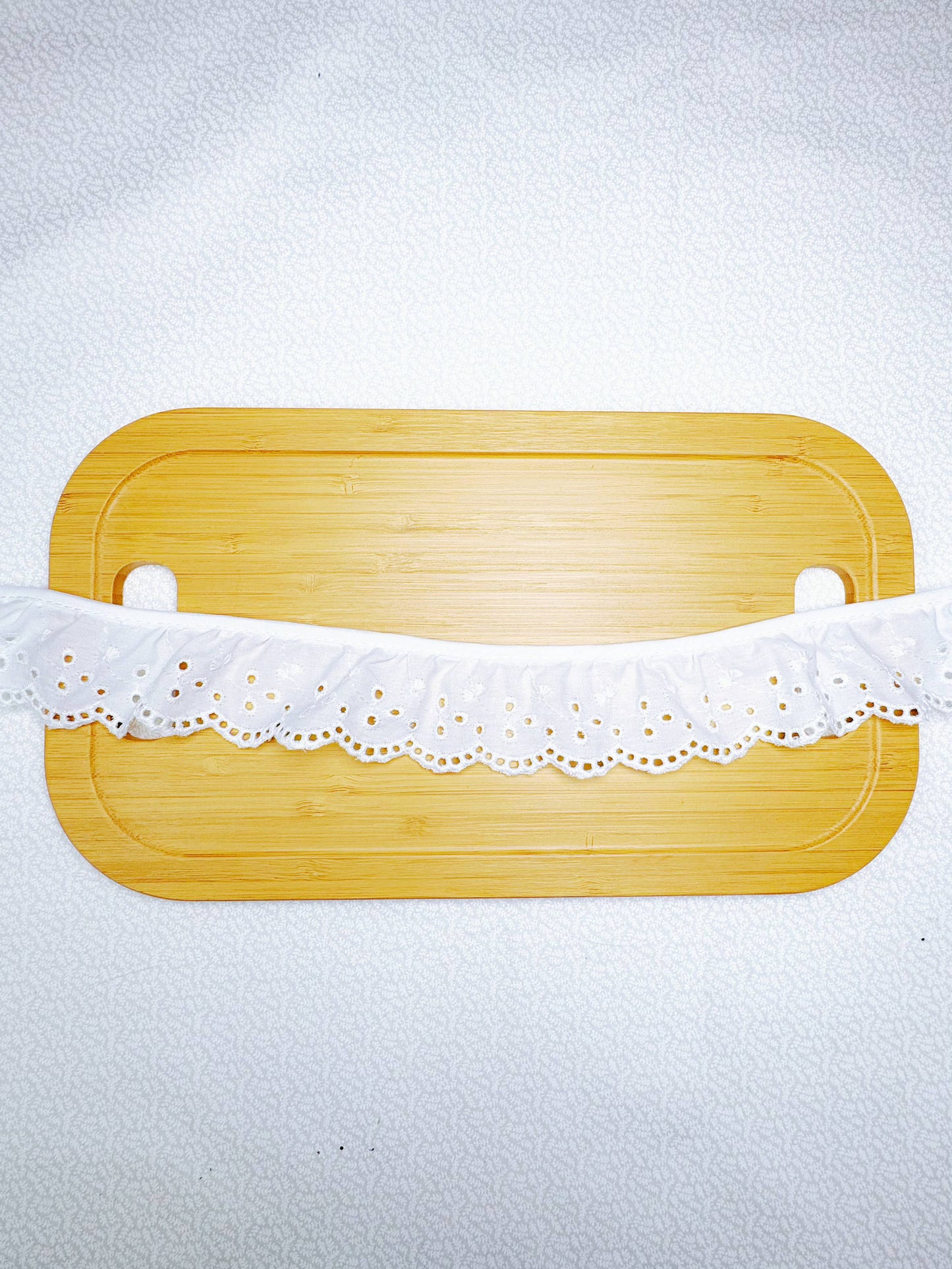 White Ruffled Trim - 2