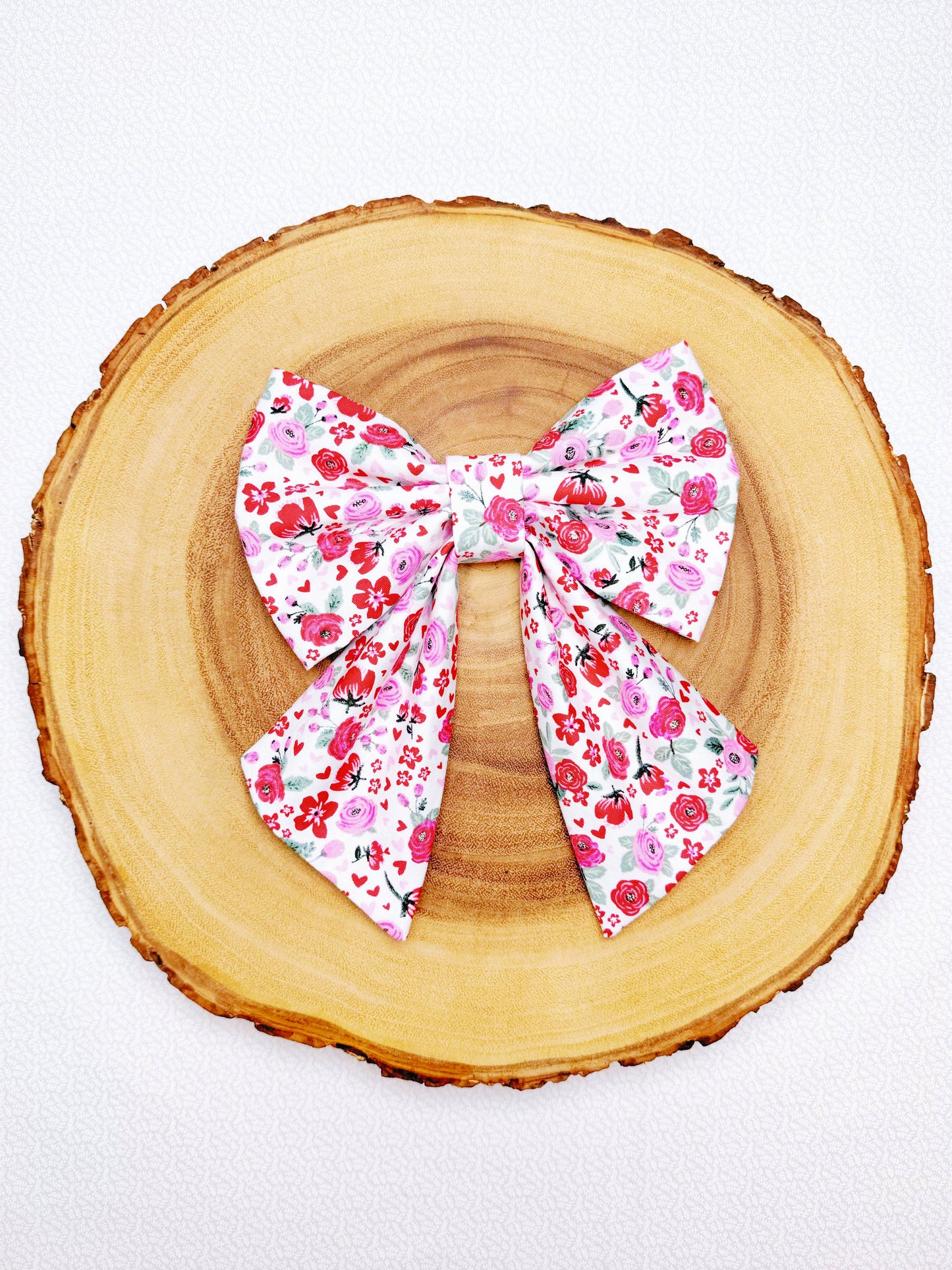Roses and Hearts Bow