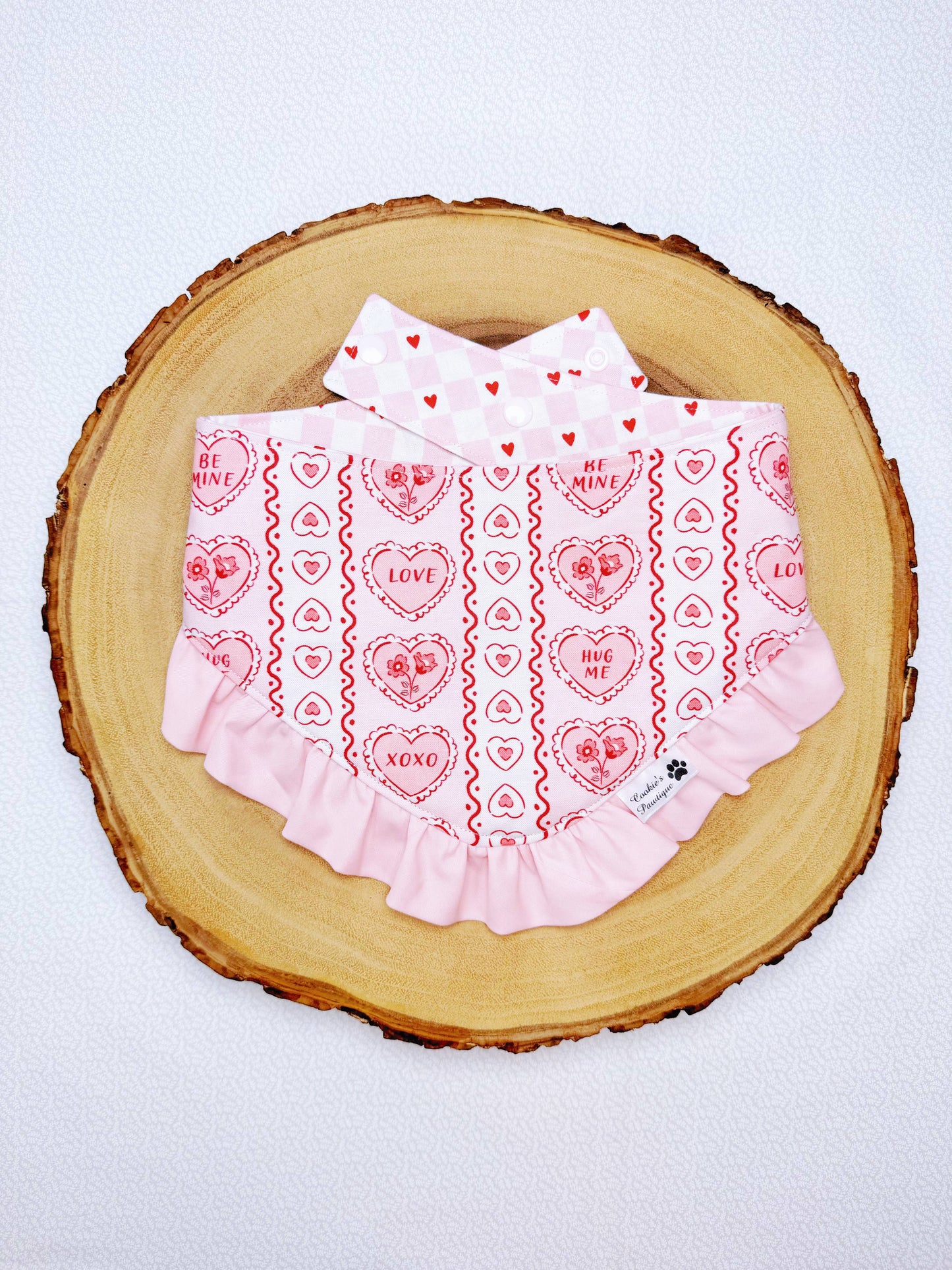 Valentine Heart Stripes and Checks Bandana