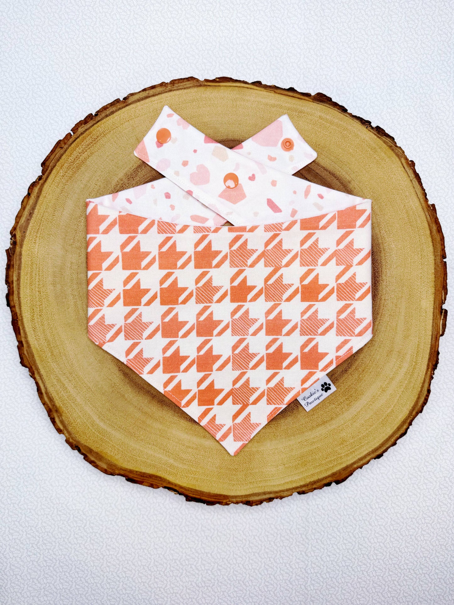 Heart Houndstooth and Terrazzo Bandana