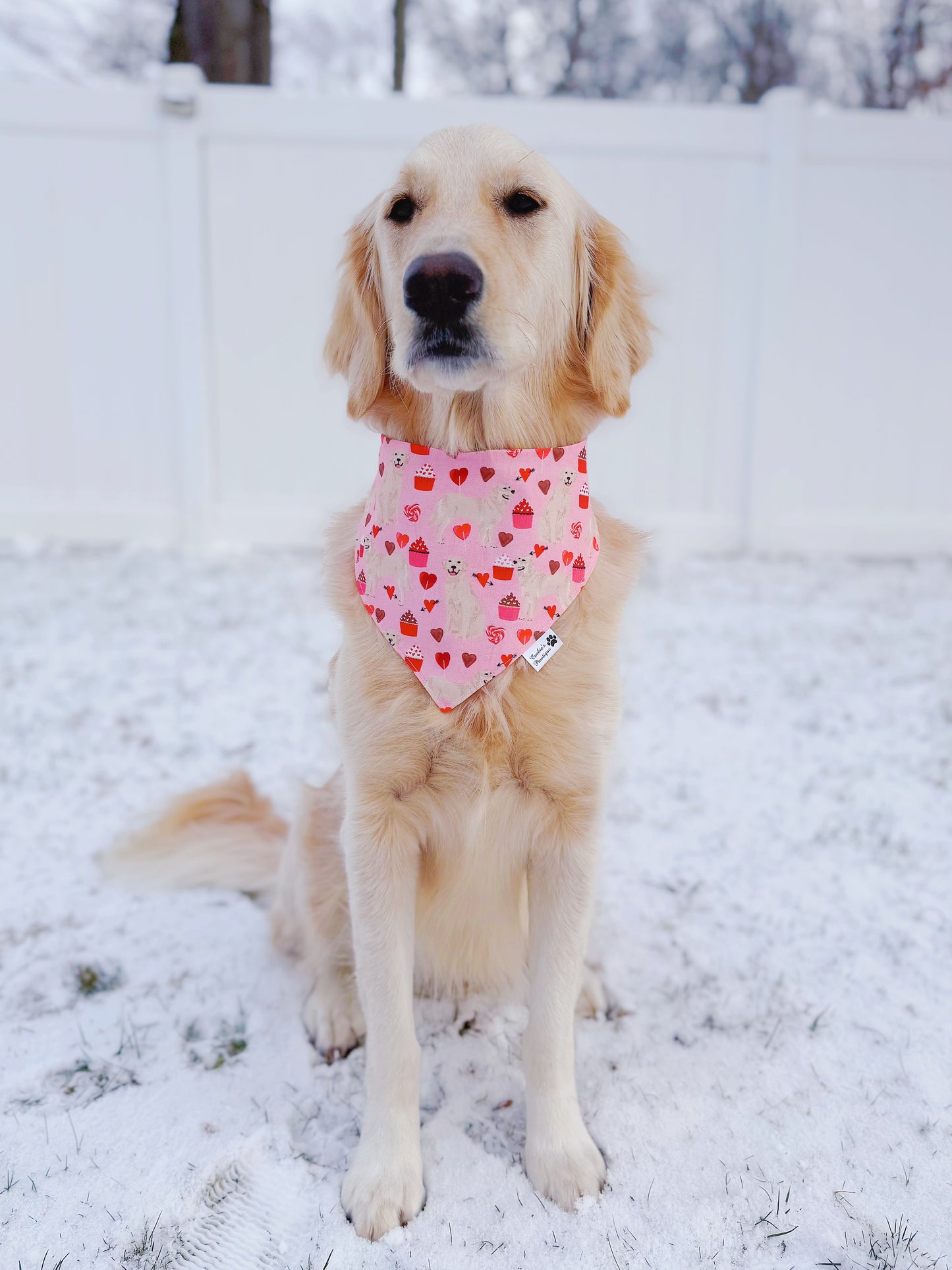 Golden Retriever Love Bandana