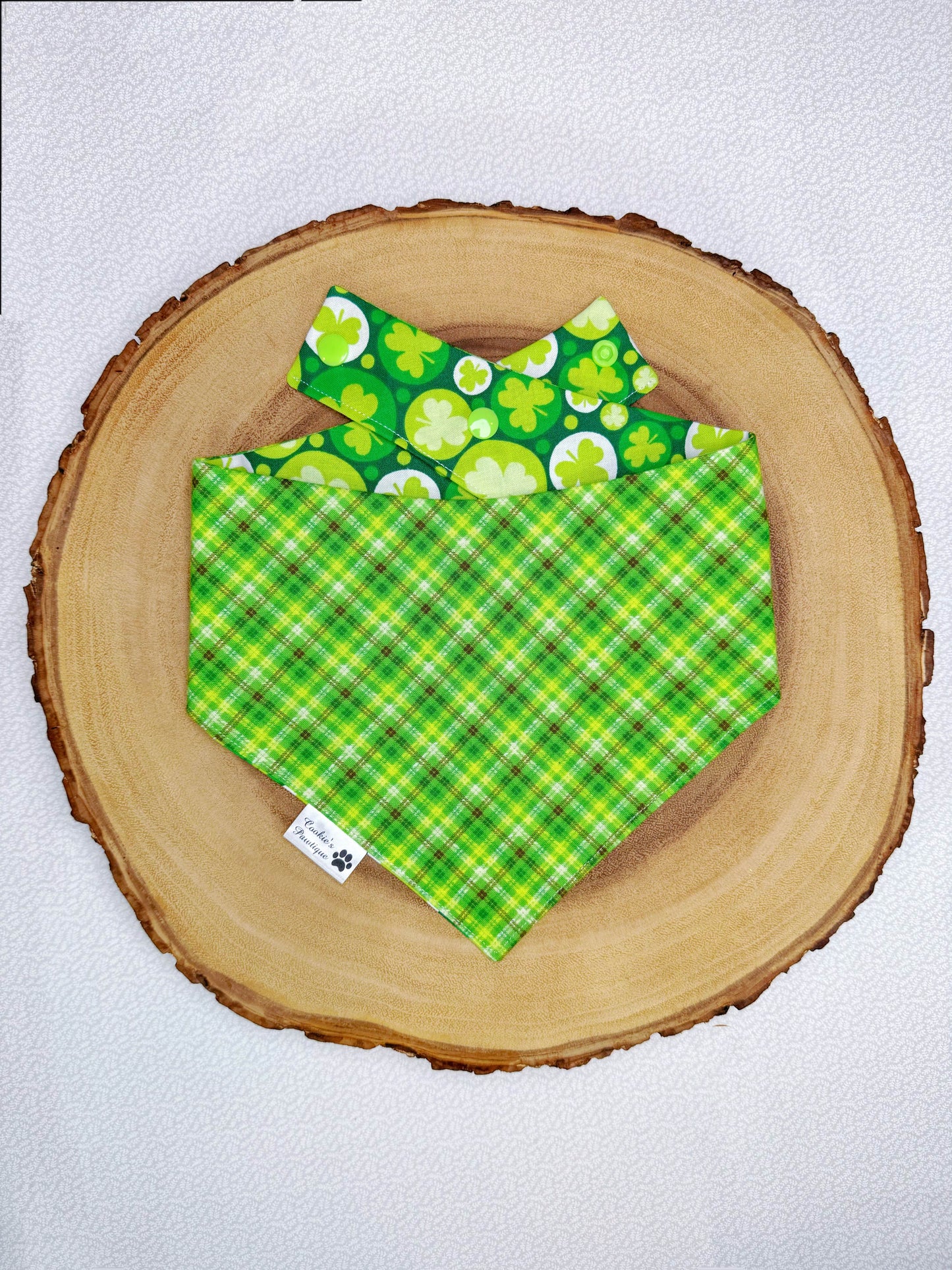 Circle Clovers and Plaid Bandana