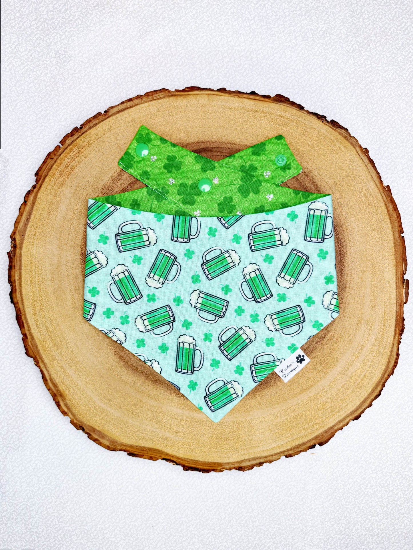 Green Mugs of Beer and Clovers Bandana