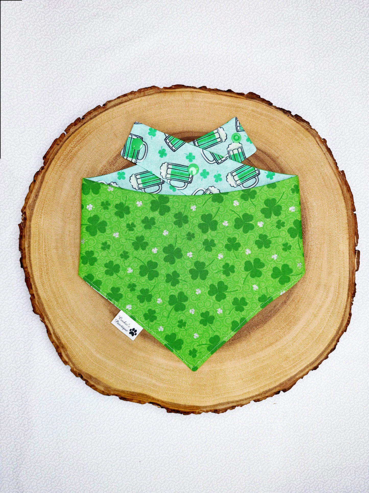 Green Mugs of Beer and Clovers Bandana