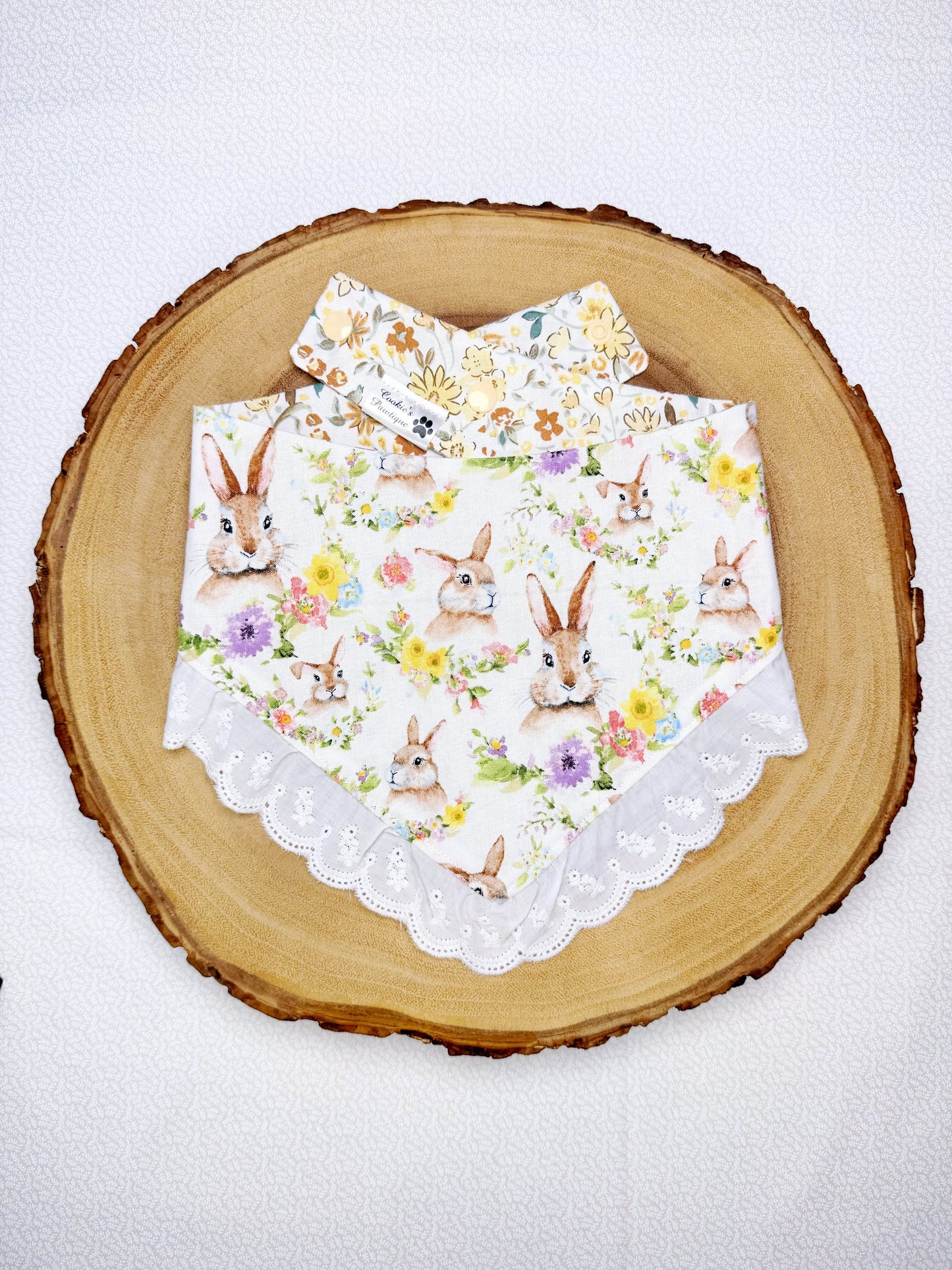 Vintage Bunnies and Spring Floral Bandana