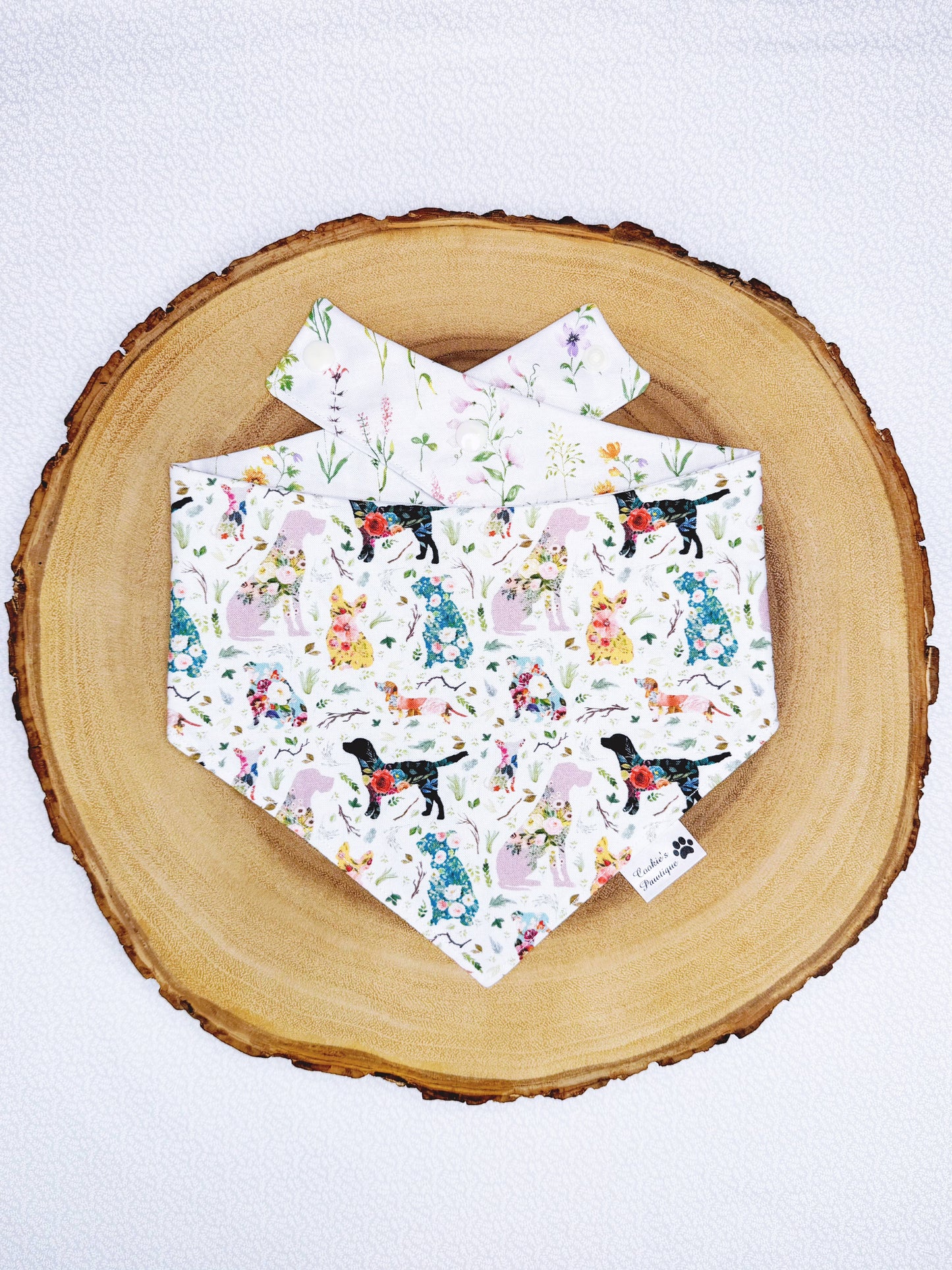 Patchwork Dogs and Floral Bandana