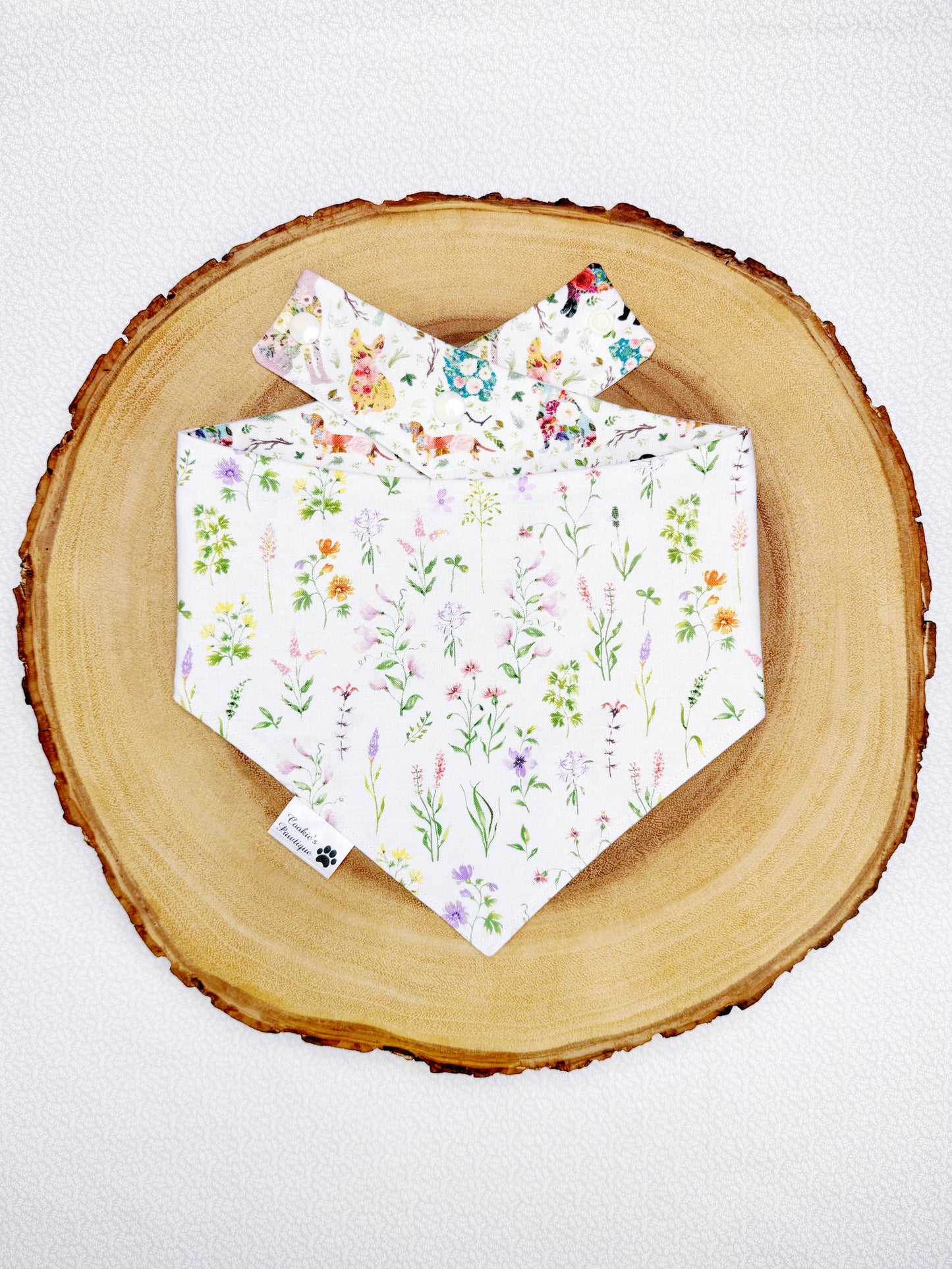 Patchwork Dogs and Floral Bandana