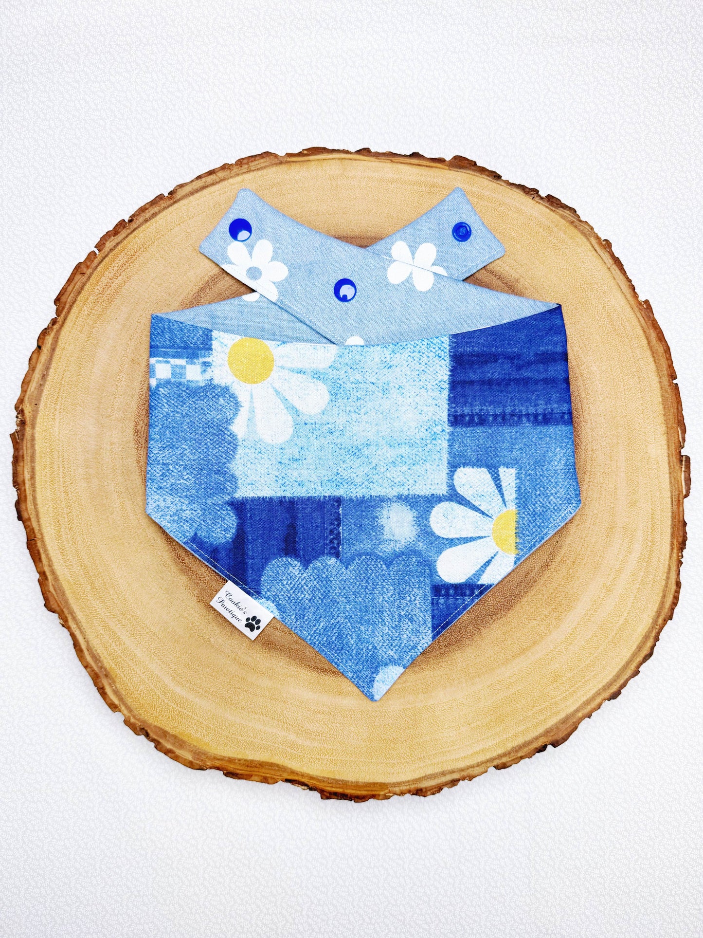 Denim Floral Bandana