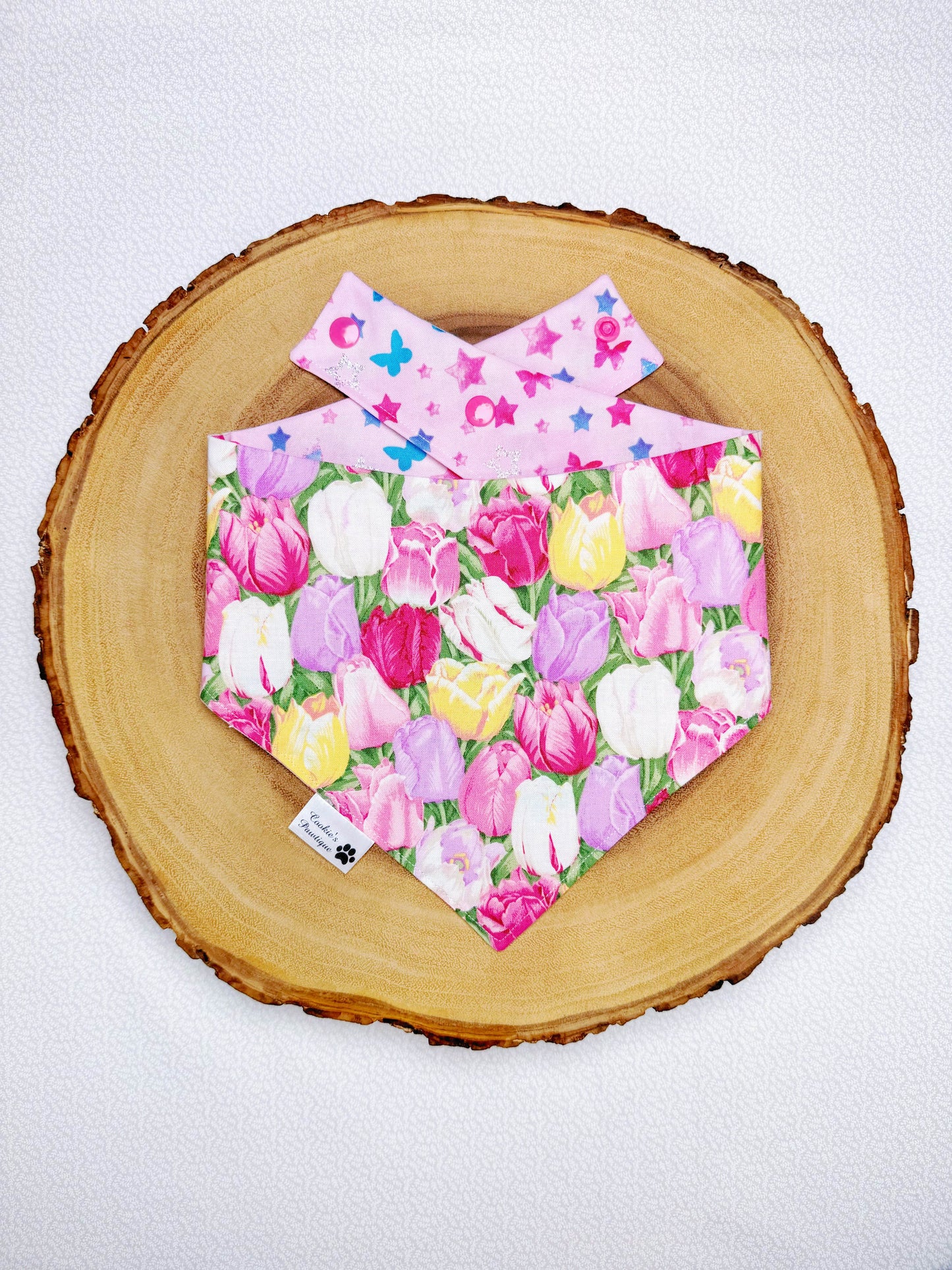 Butterflies and Tulips Bandana