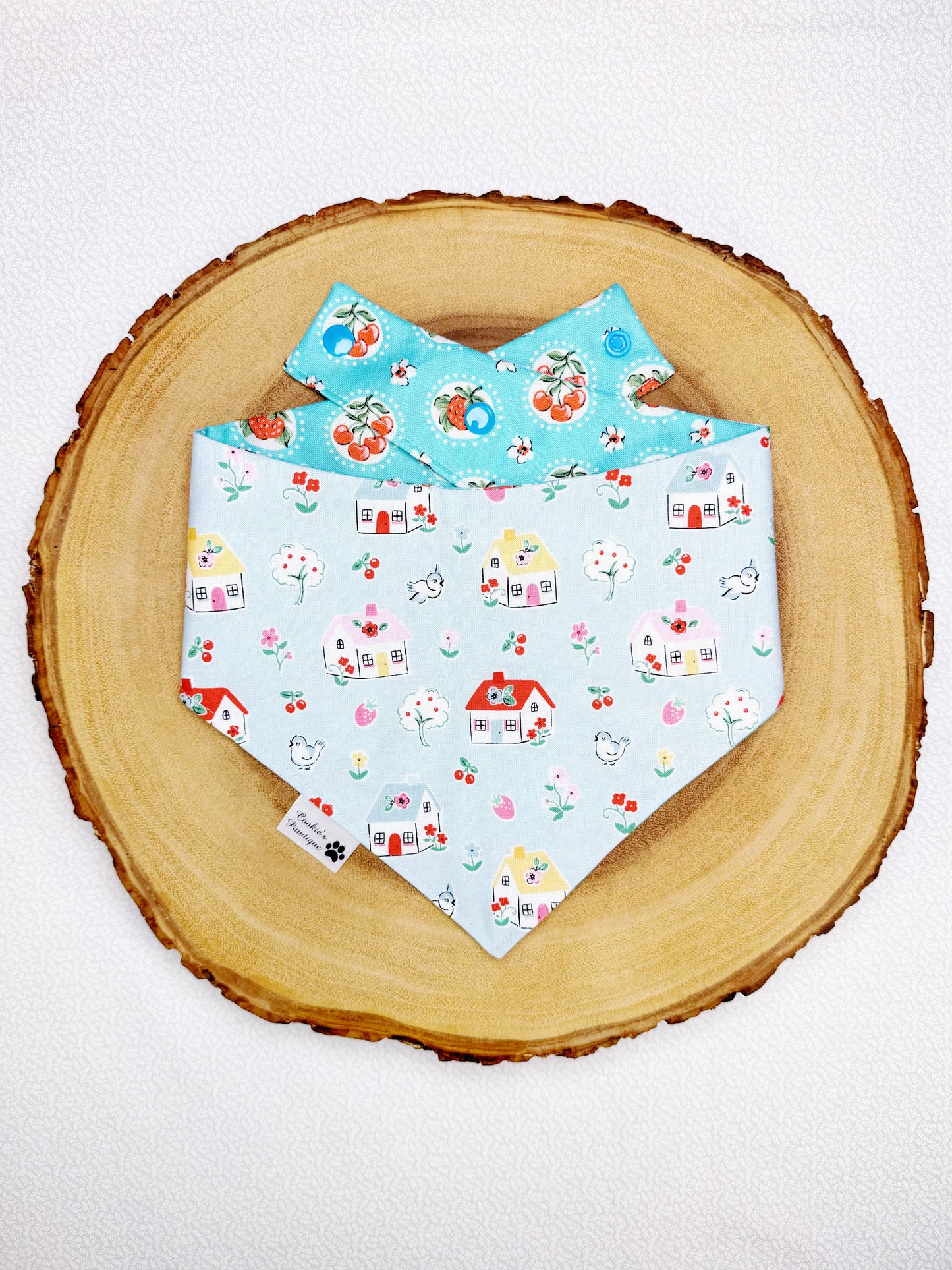 Sweet Cherries Strawberries and Home Bandana