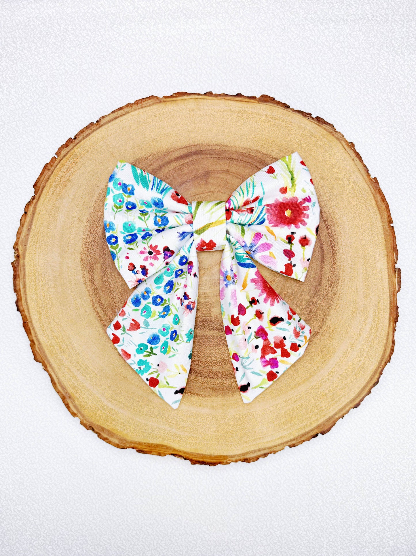 Watercolor Floral Bow