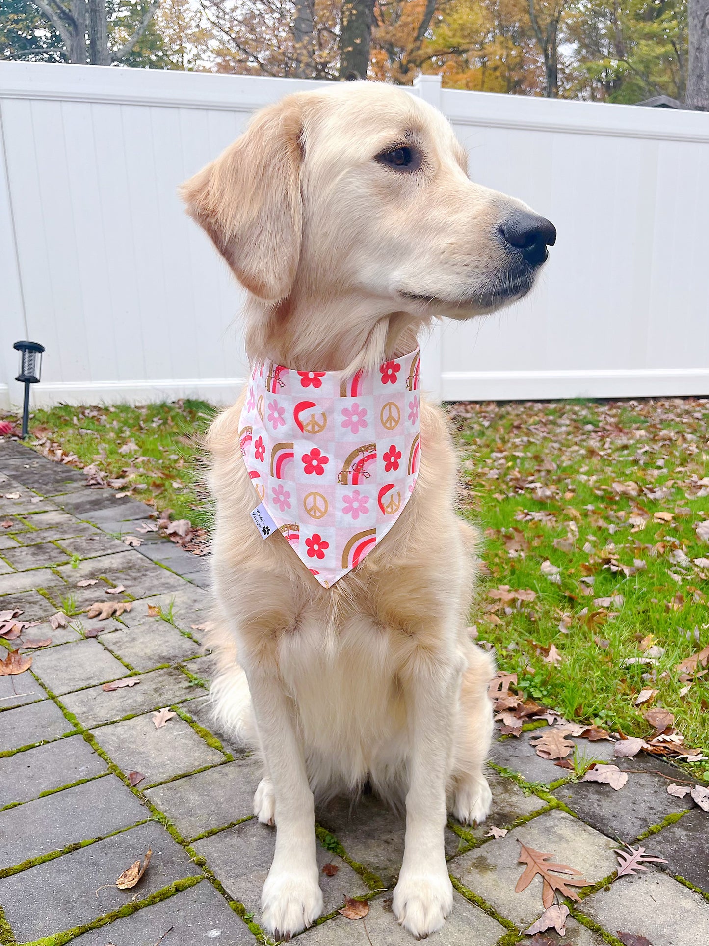 Pink Christmas Puppies Bandana