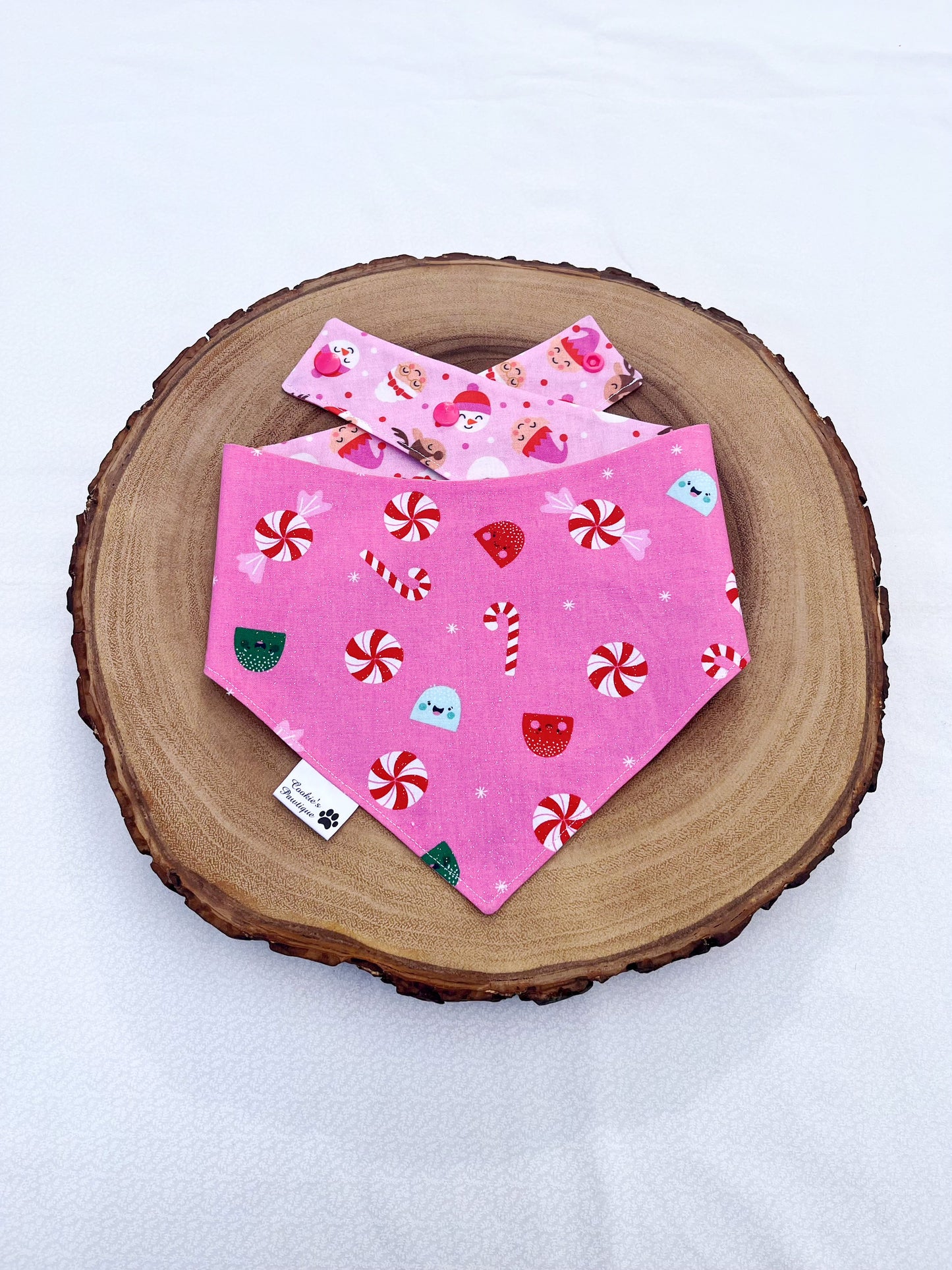 Pink Christmas Bandana