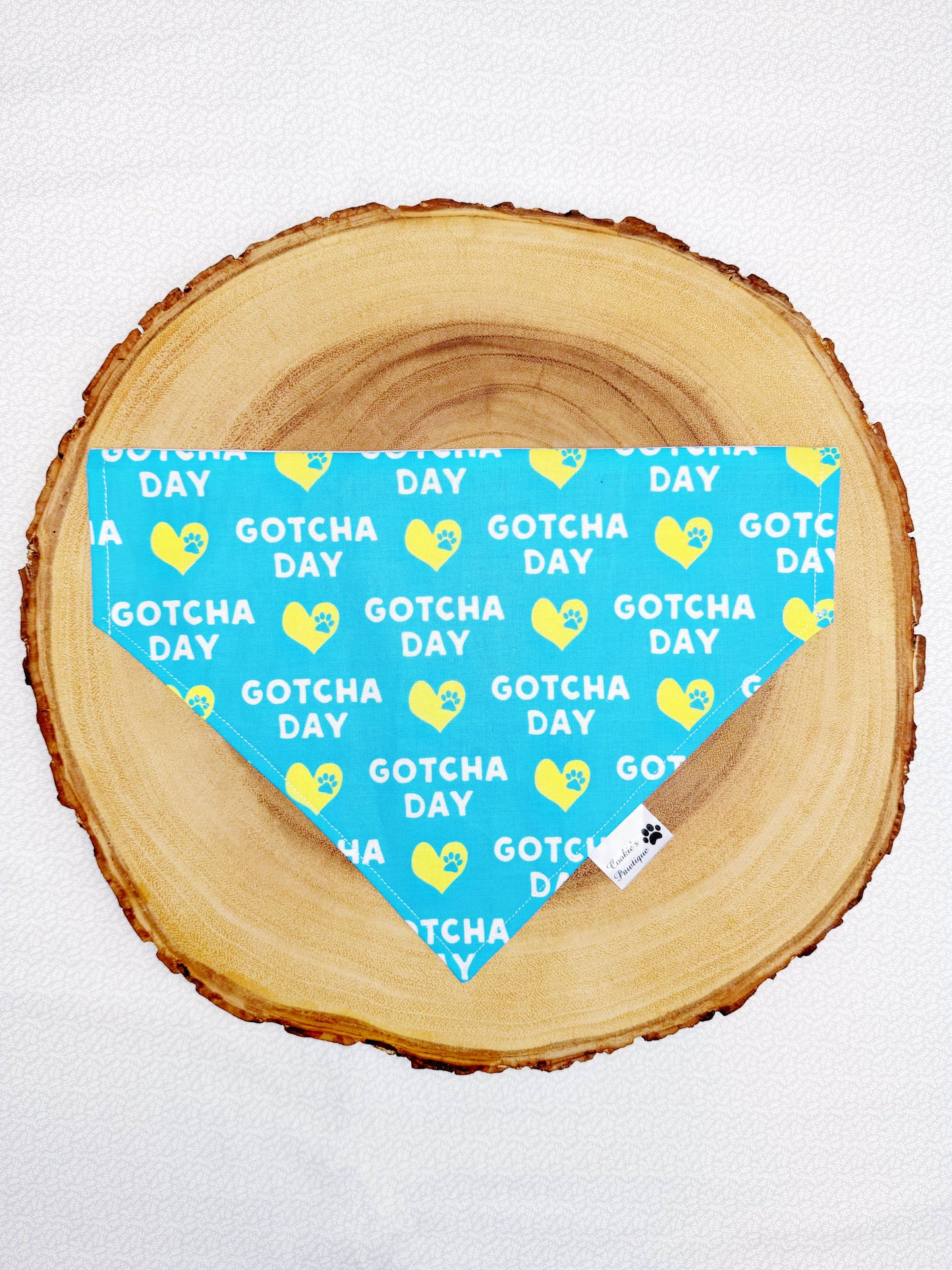 Happy Gotcha Day Bandana - Blue