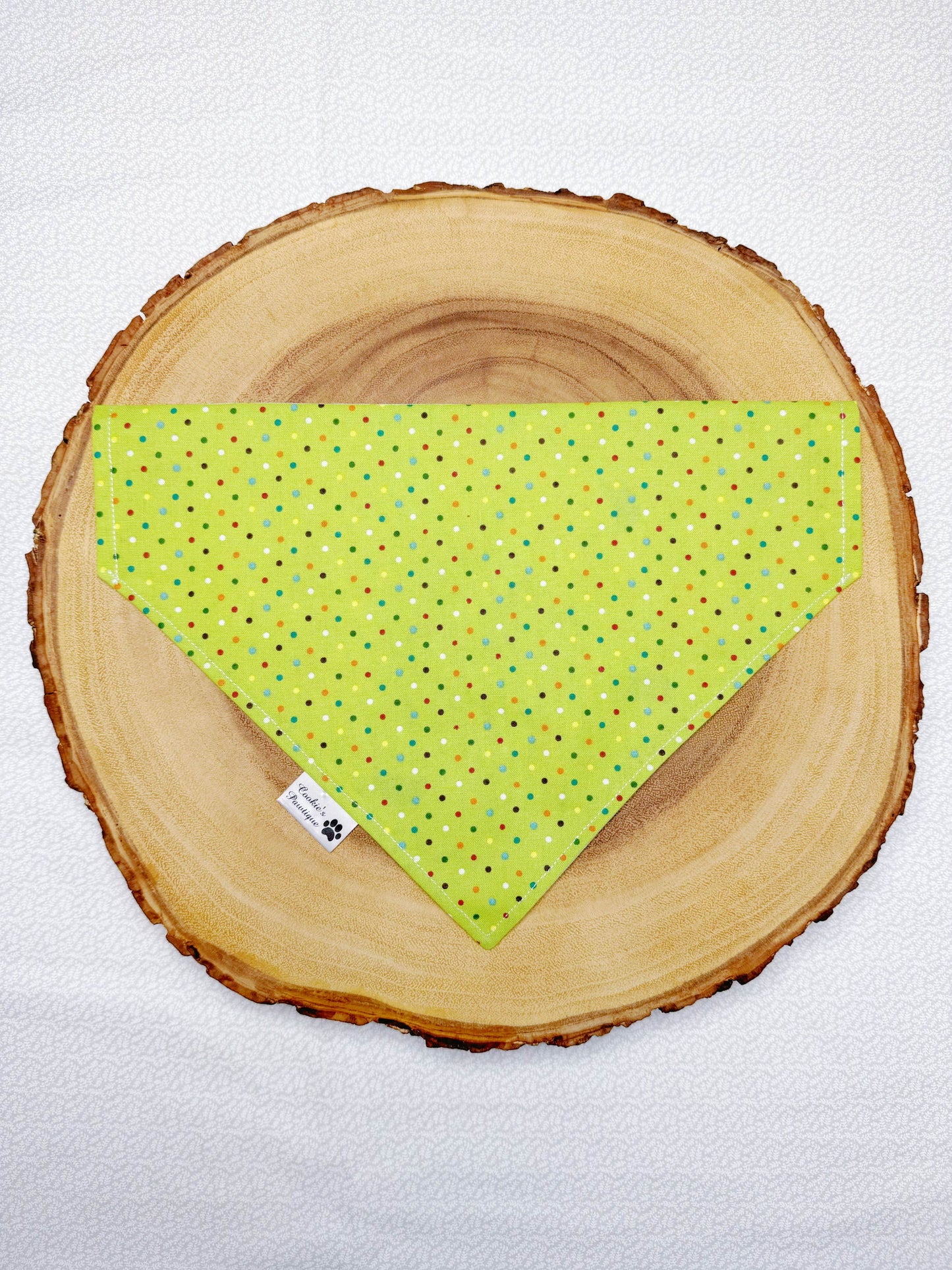 Birthday Cupcakes Bandana - Lime
