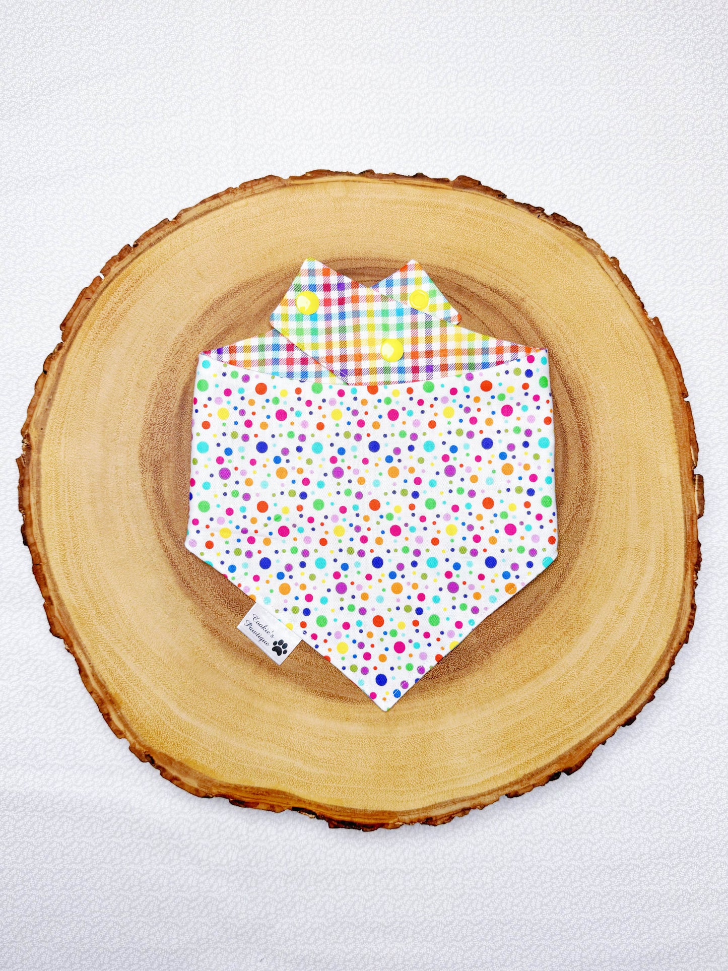 Colorful Plaid and Dots Bandana