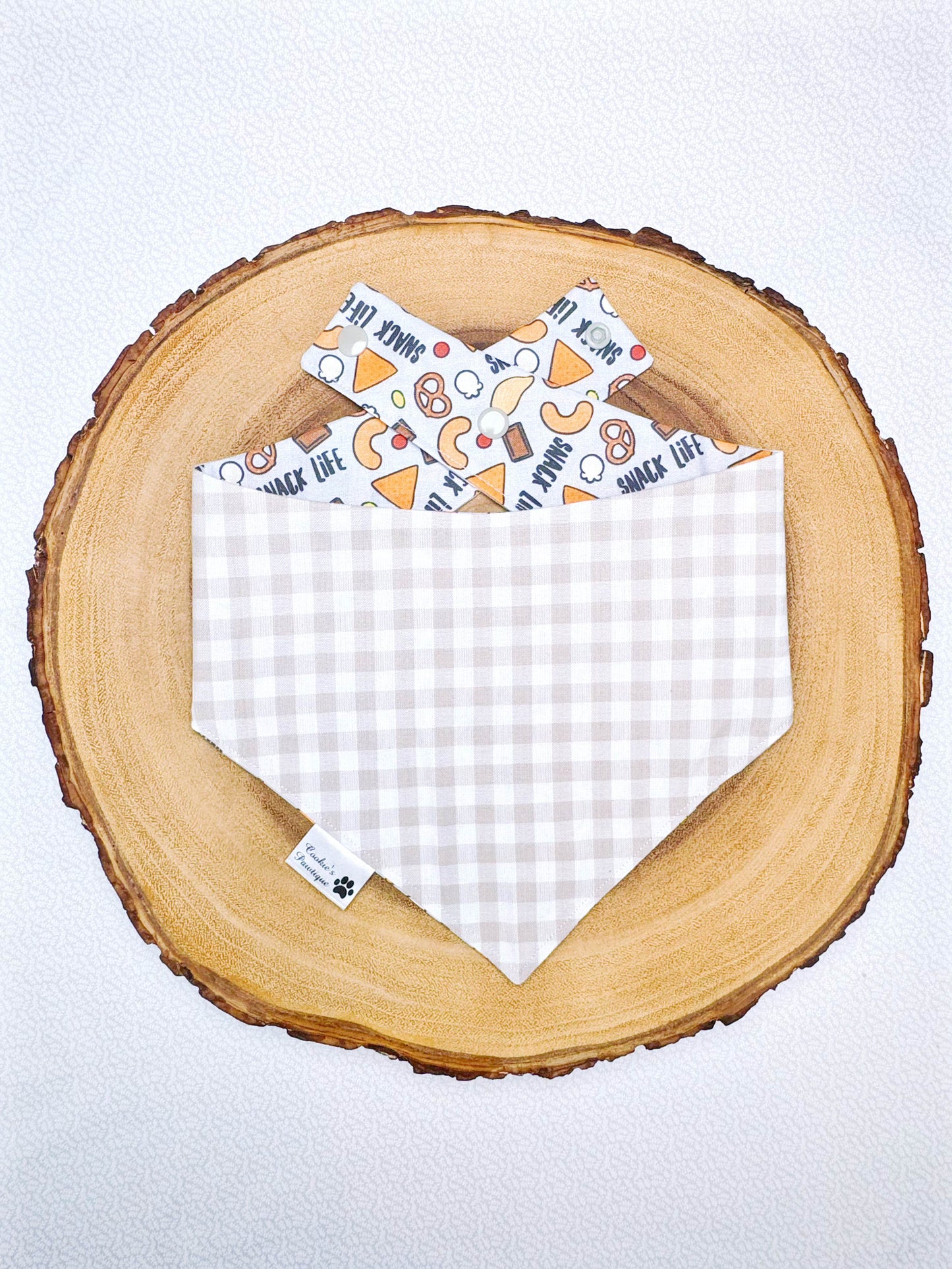 Snack Life Bandana - Light Gray