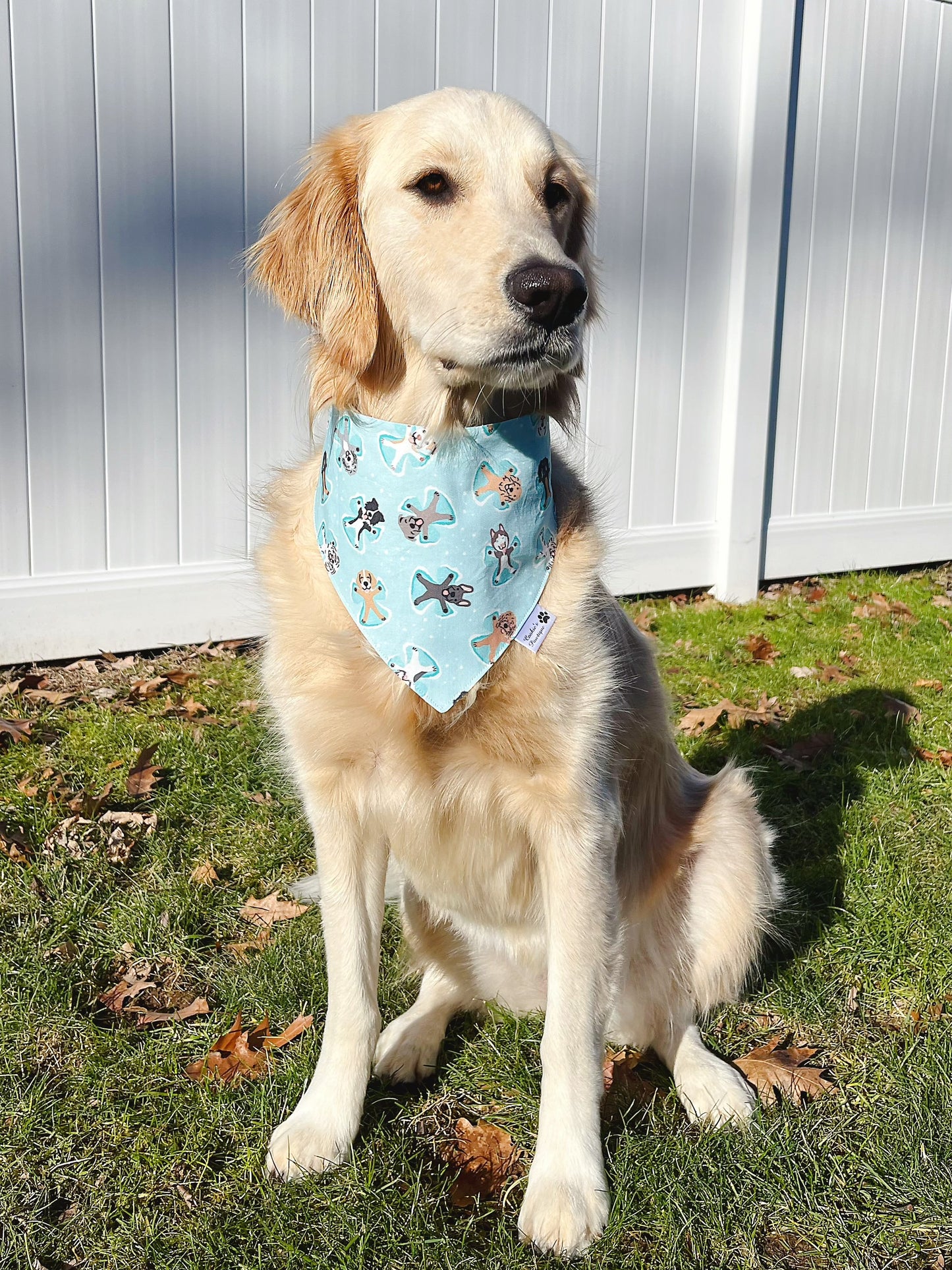 Dog Snow Angels And Snowman Bandana