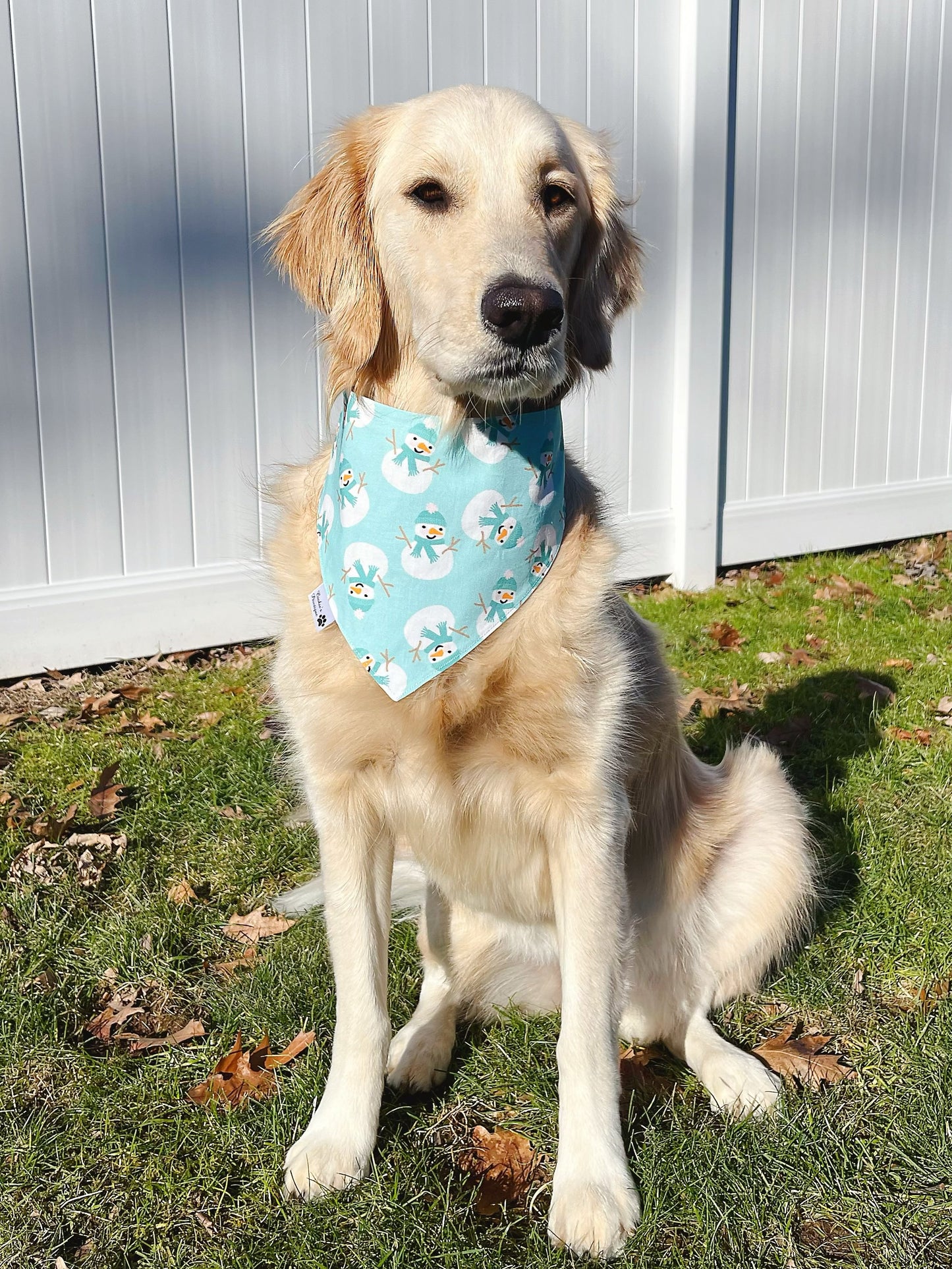 Dog Snow Angels And Snowman Bandana