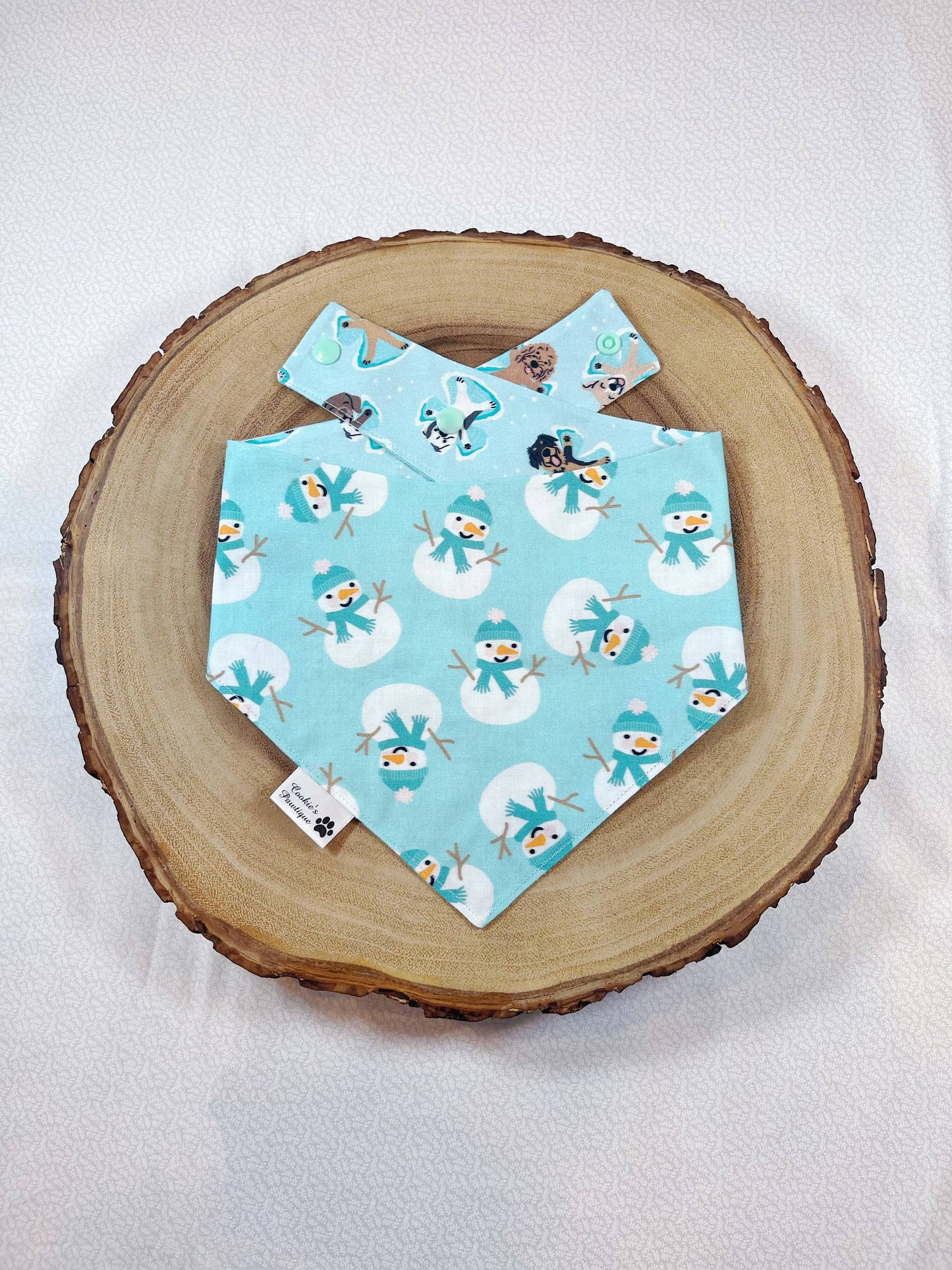 Dog Snow Angels And Snowman Bandana
