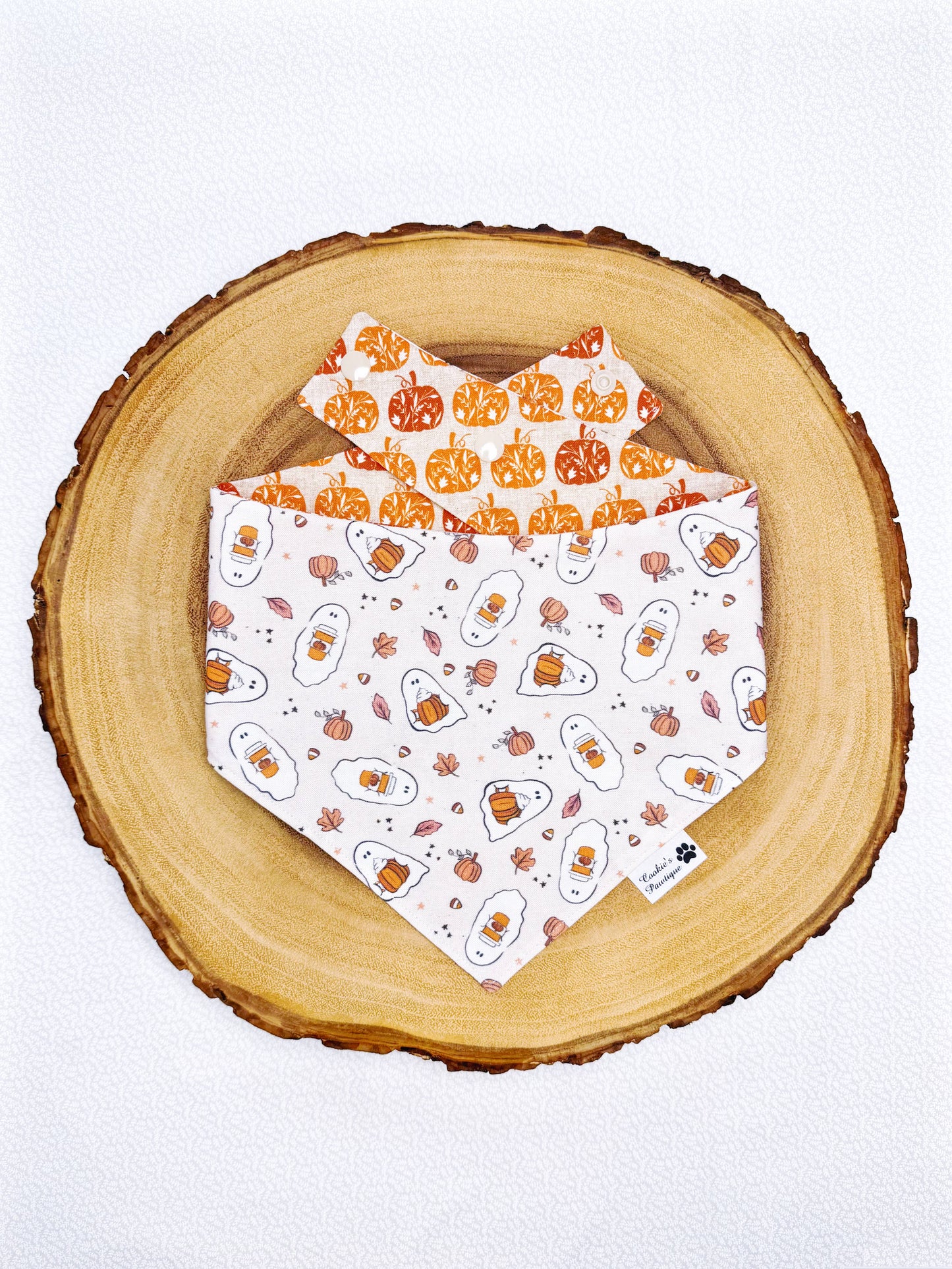 Pumpkin Spice Ghosts Bandana