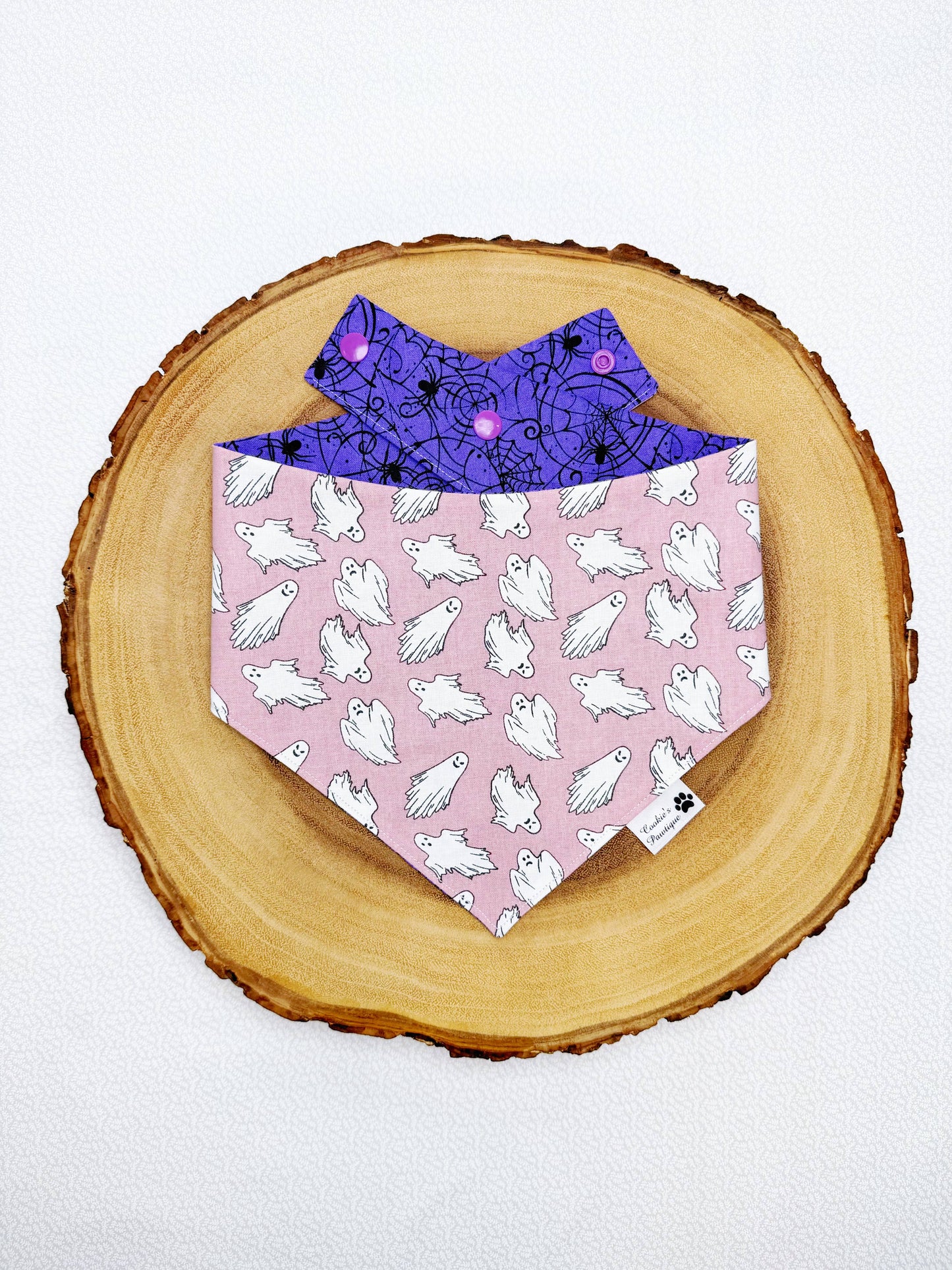 Halloween Ghosts And Spiderwebs Bandana