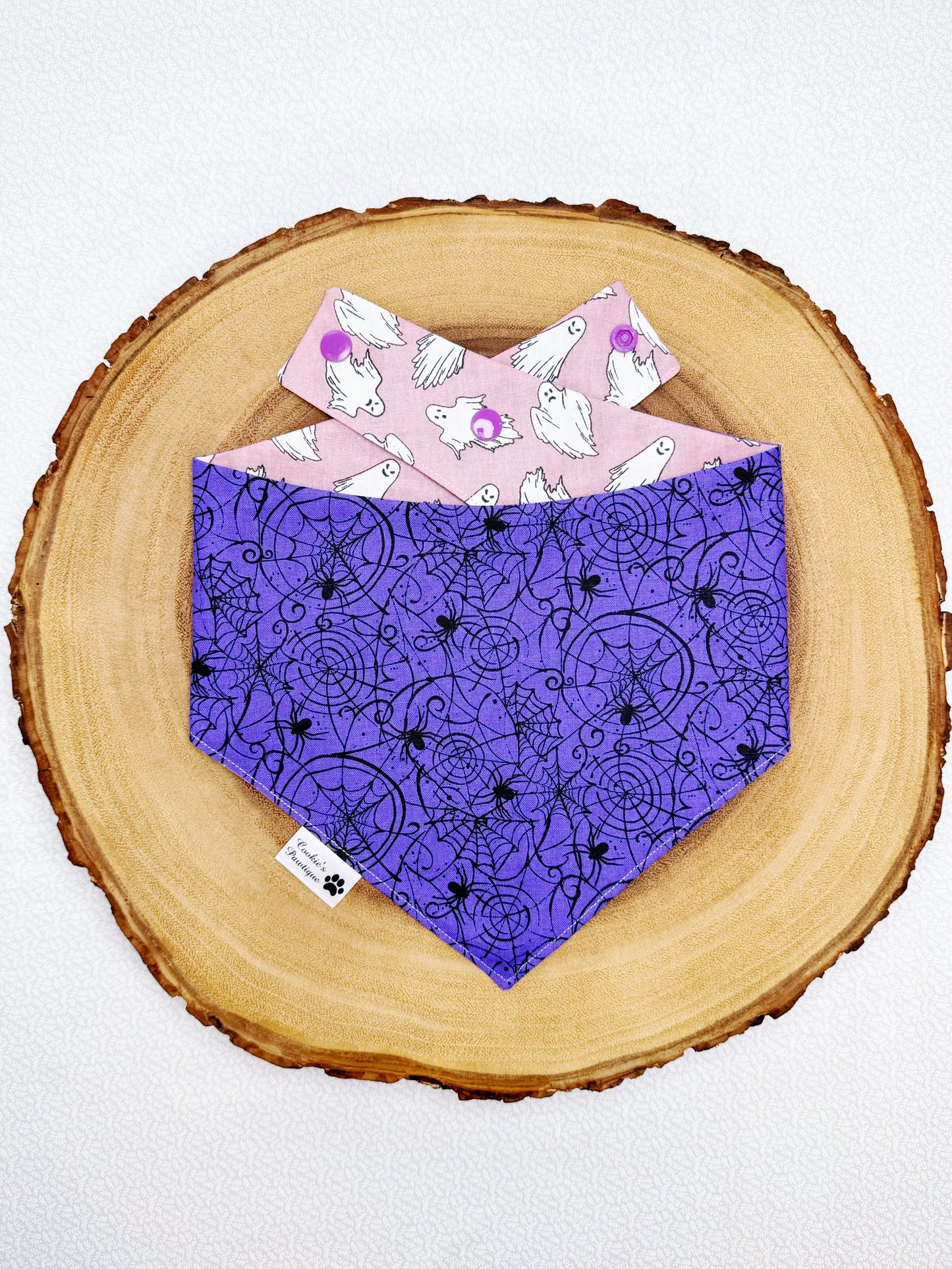 Halloween Ghosts And Spiderwebs Bandana