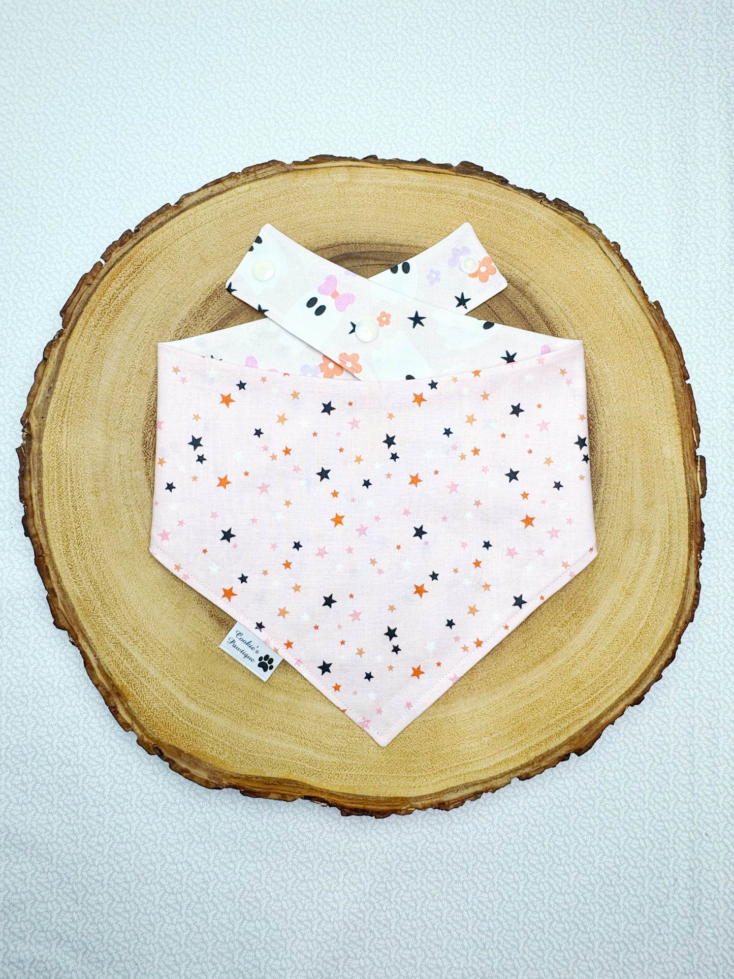Bow Floral Ghosts and Stars Bandana