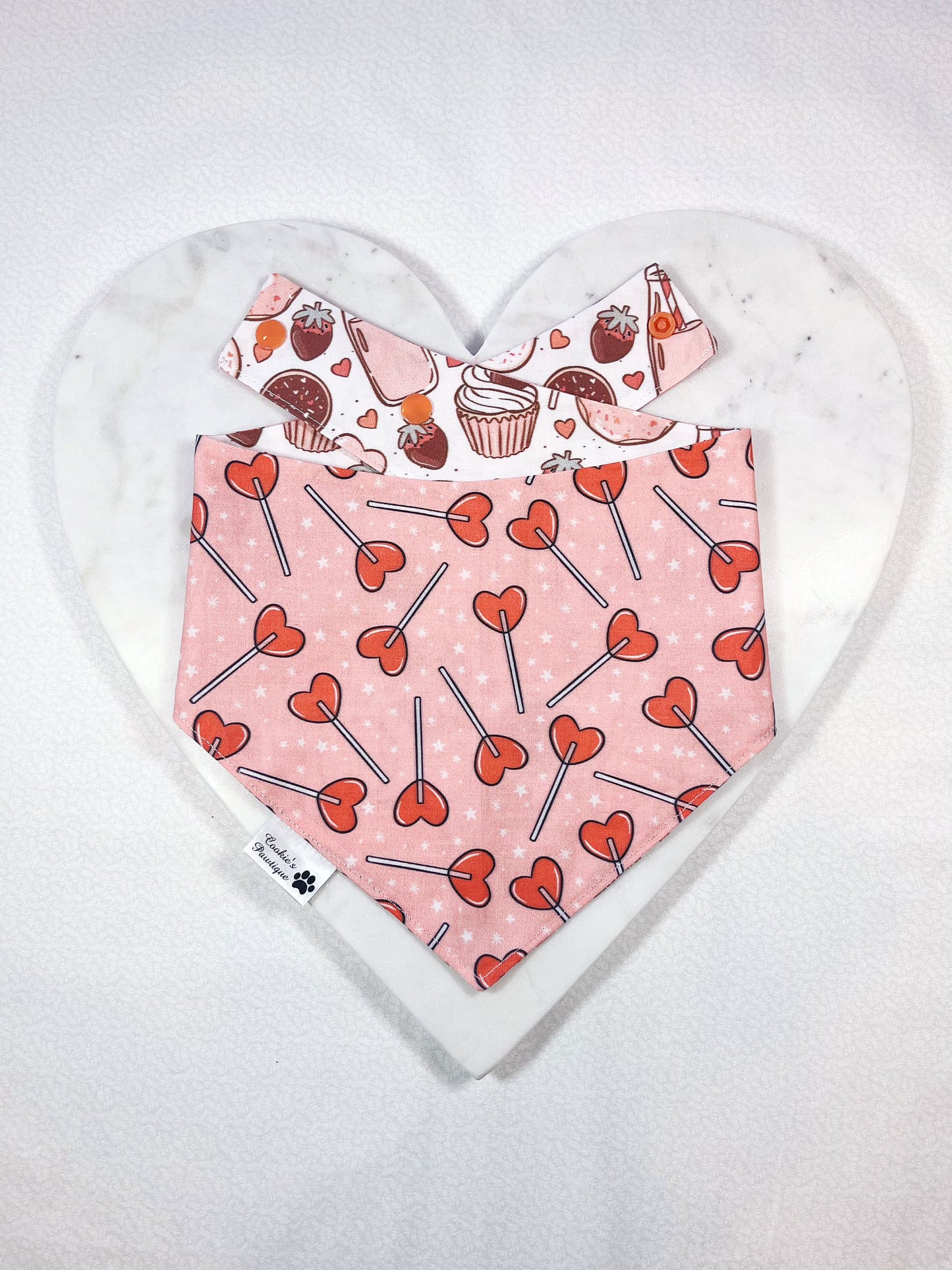 Yummy Treats And Heart Lollipops Bandana