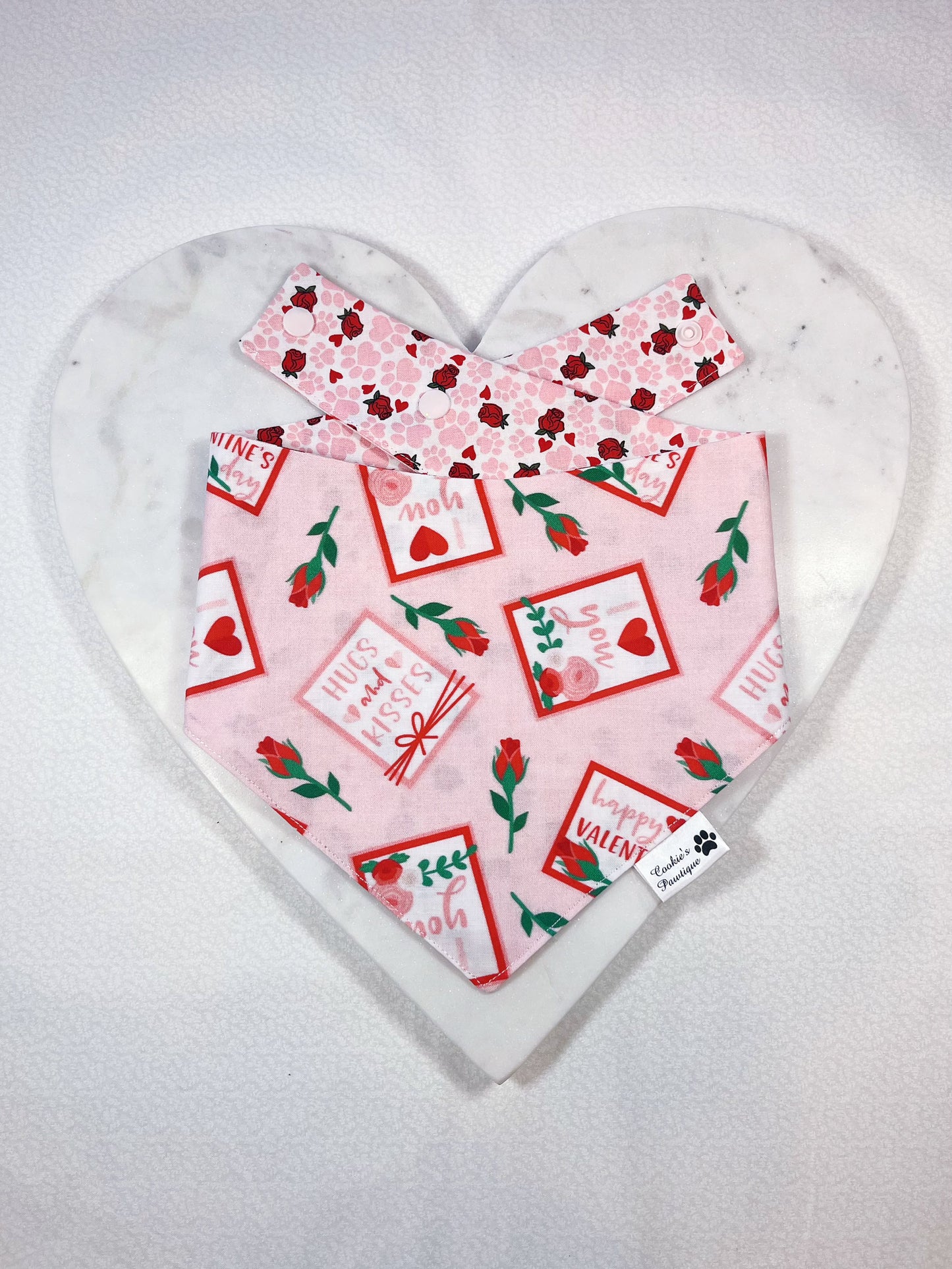 Valentine Cards And Roses Bandana