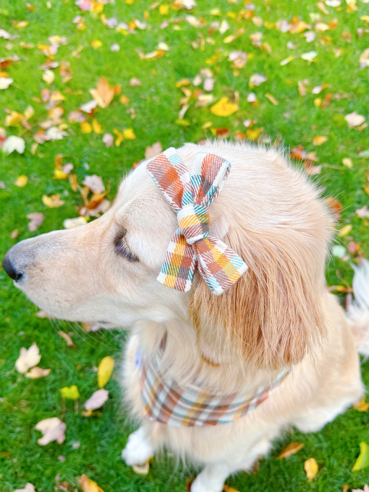 Flannel Fall Plaid Hair Bow