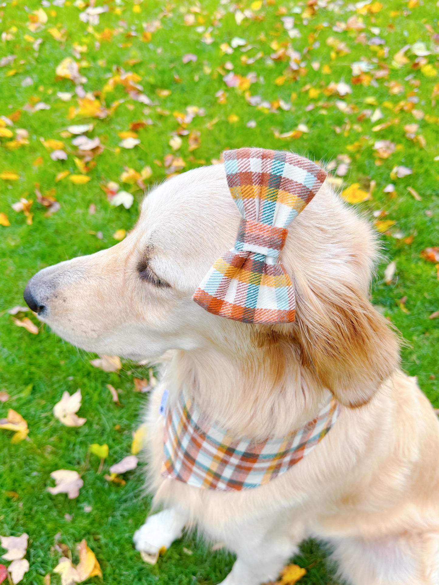 Flannel Fall Plaid Hair Bow