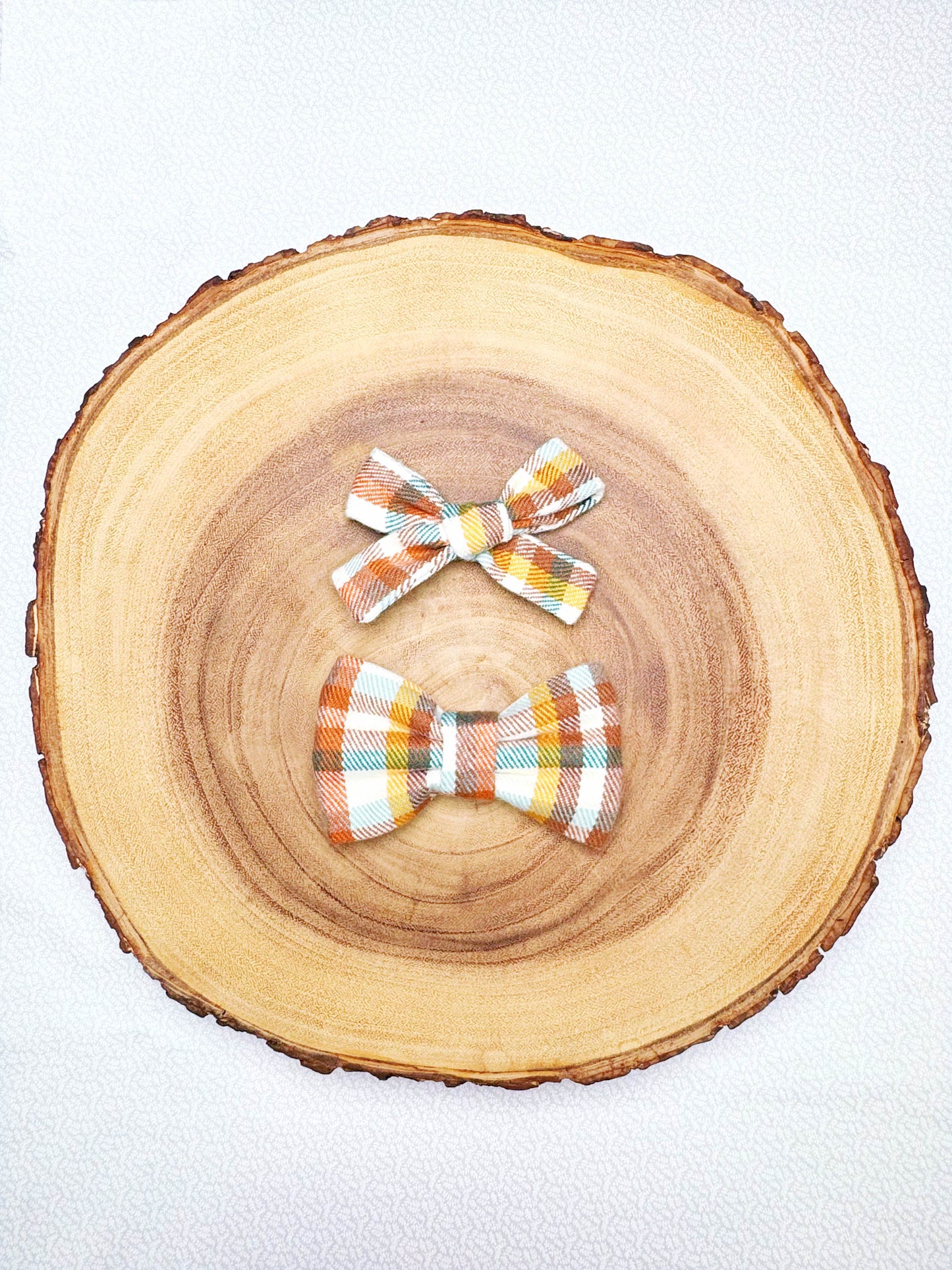 Flannel Fall Plaid Hair Bow
