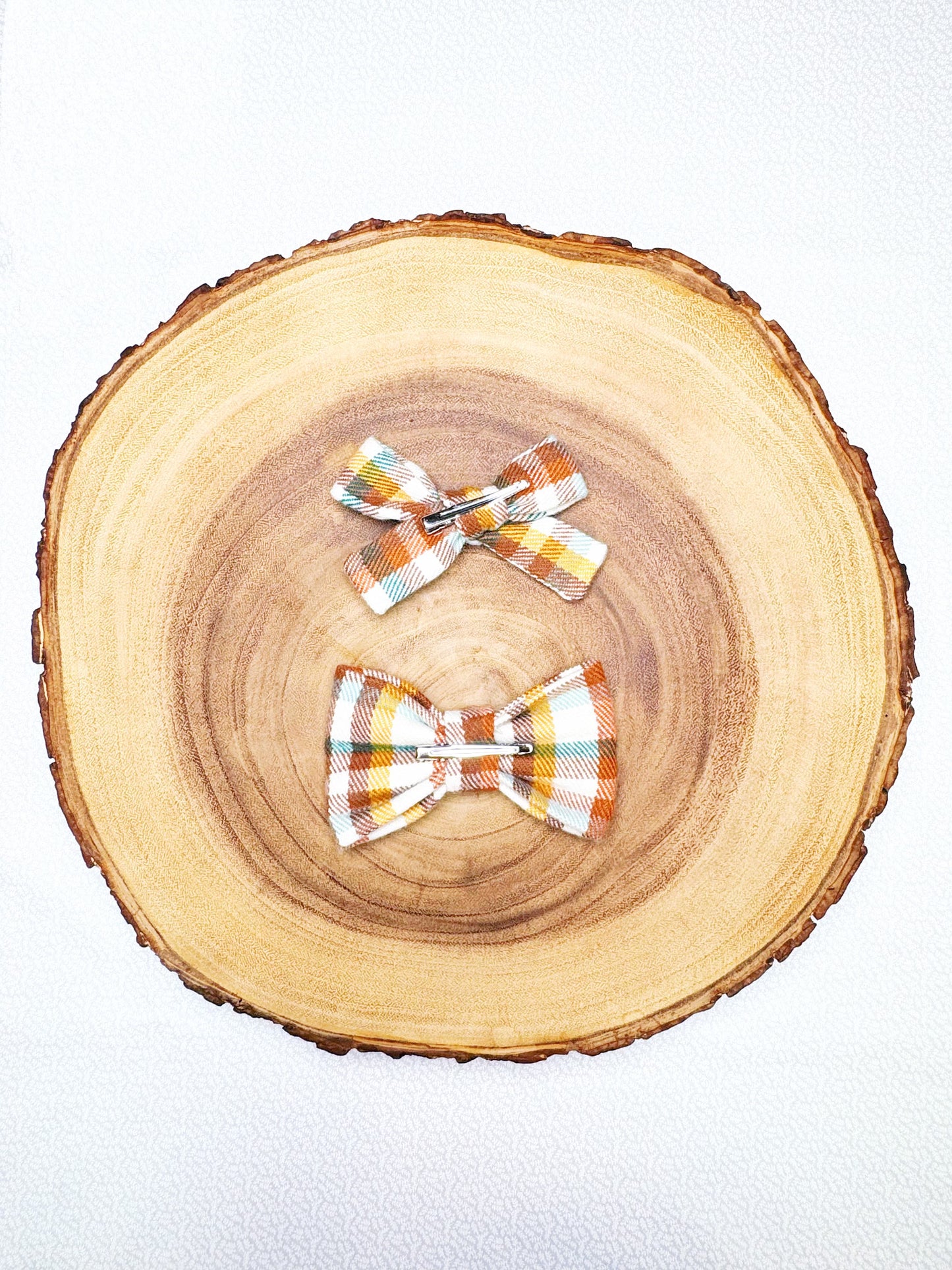 Flannel Fall Plaid Hair Bow