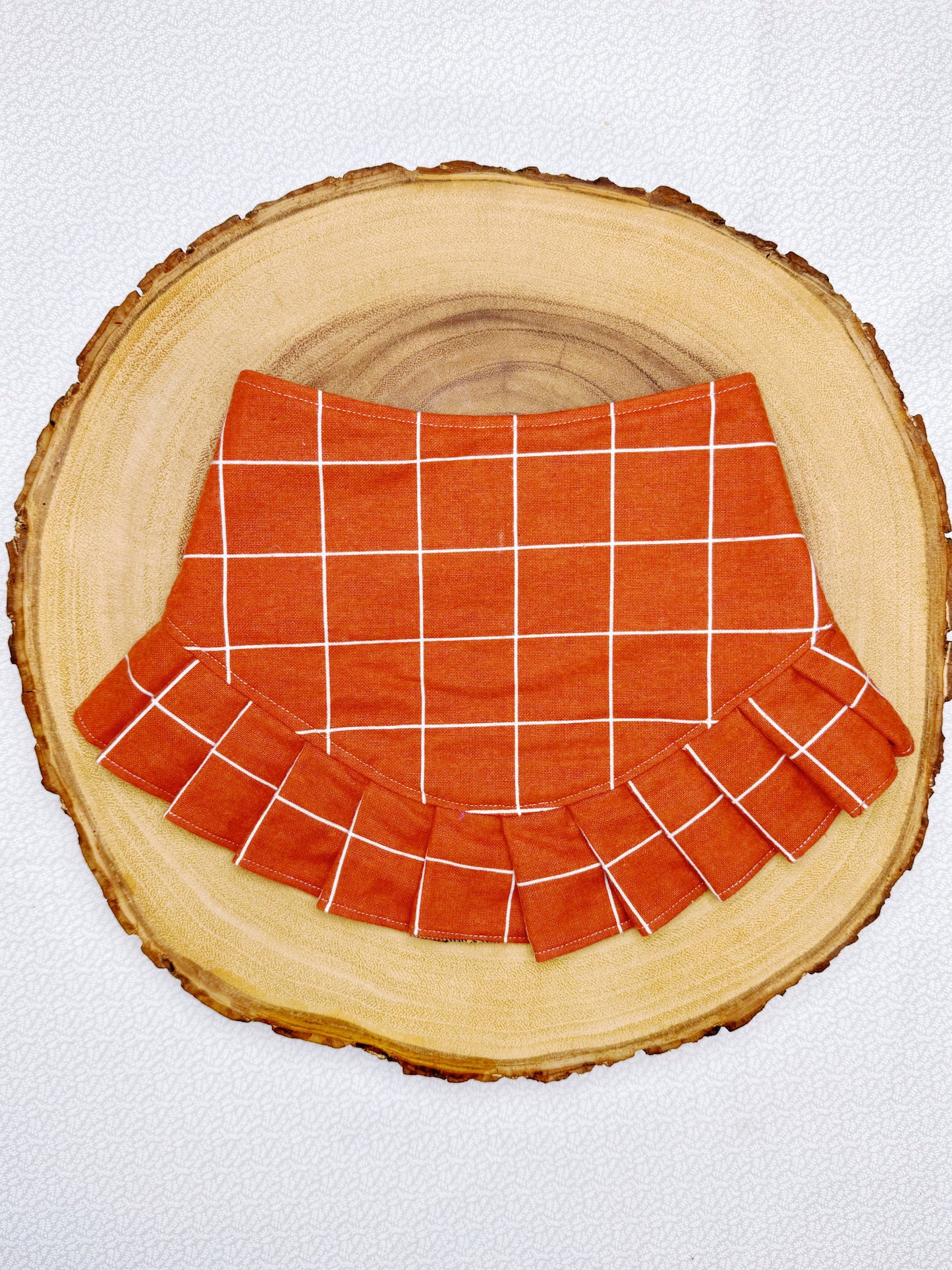 Brown and Rust Grid Plaid Bandana