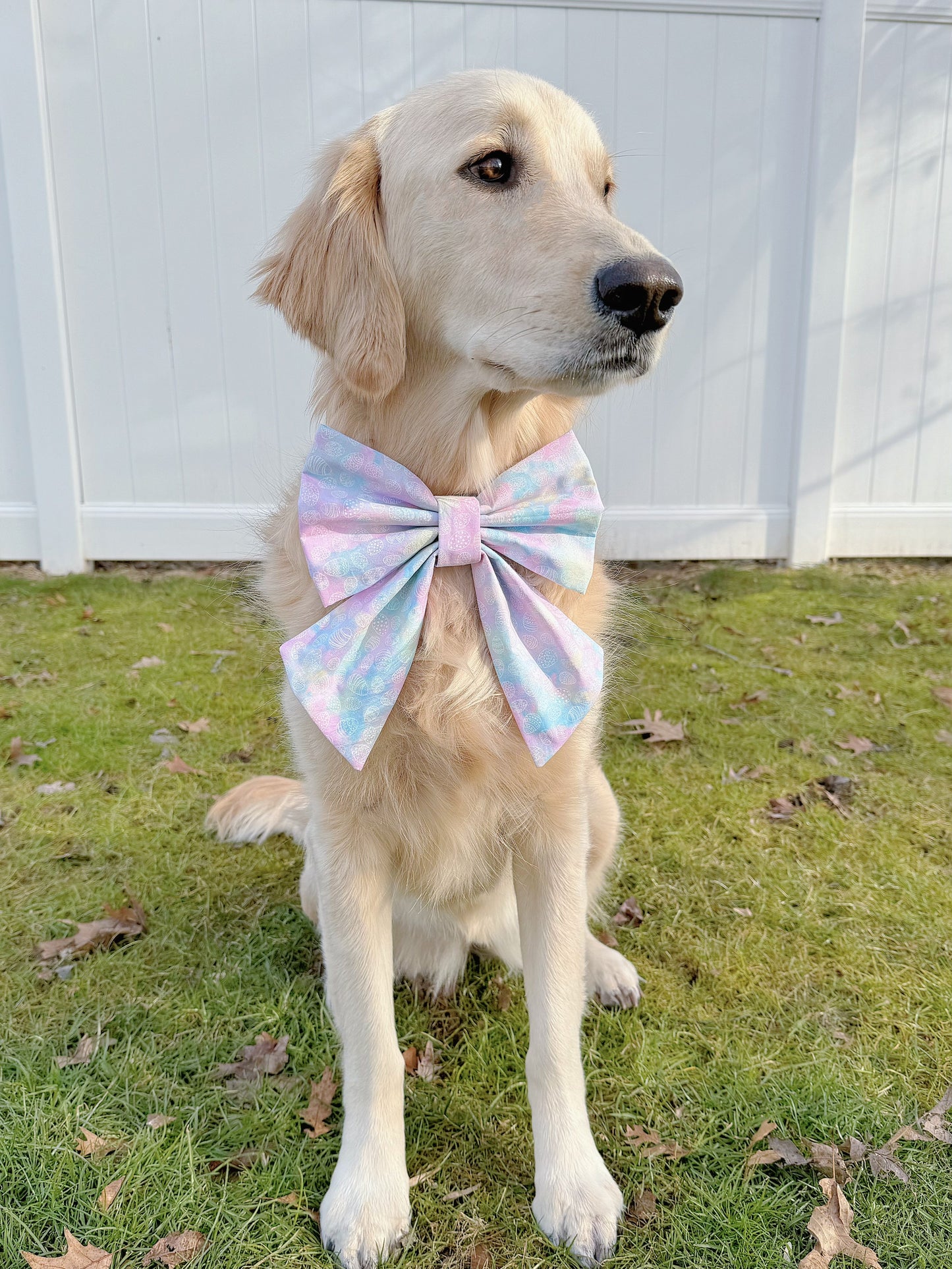 Pastel Tie Dye Easter Eggs Bow