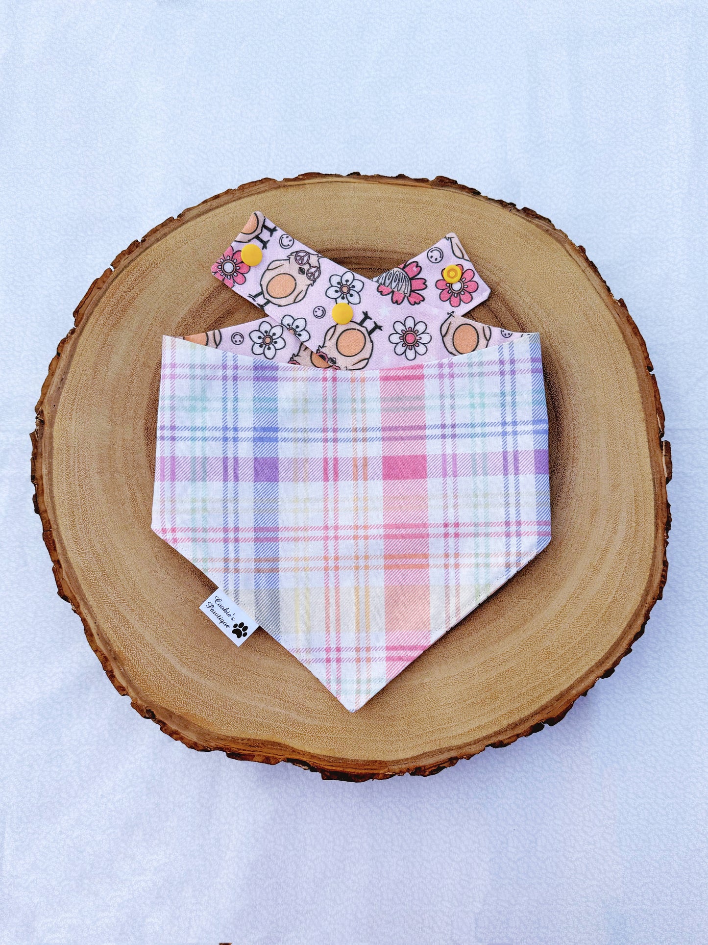 Easter Groovy Chicks And Plaid Bandana