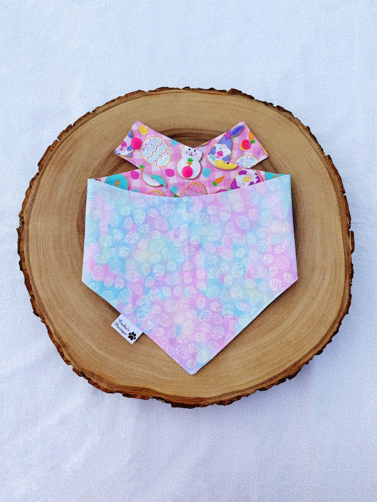 Easter Cookies And Pastel Tie Dye Eggs Bandana