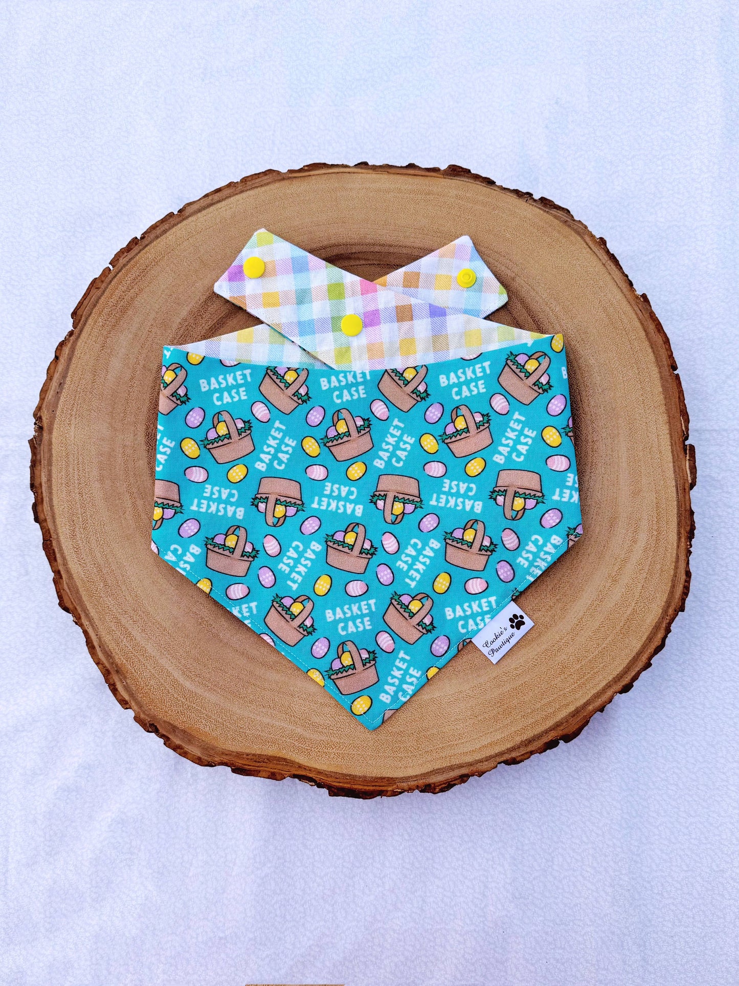 Easter Baskets And Glitter Plaid Bandana
