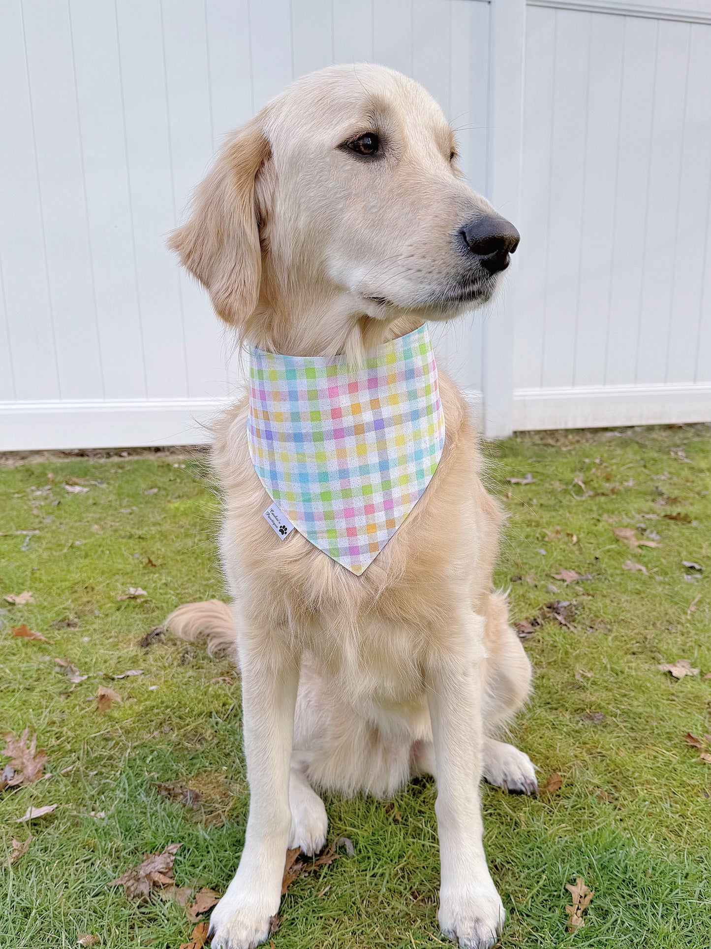 Easter Baskets And Glitter Plaid Bandana