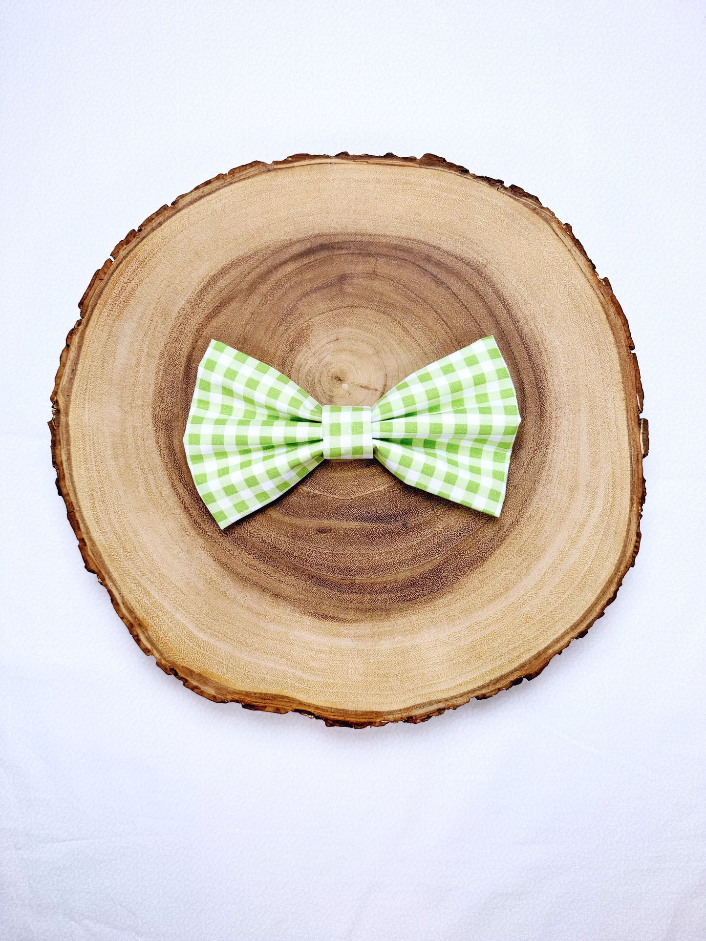 Light Green Gingham Bow