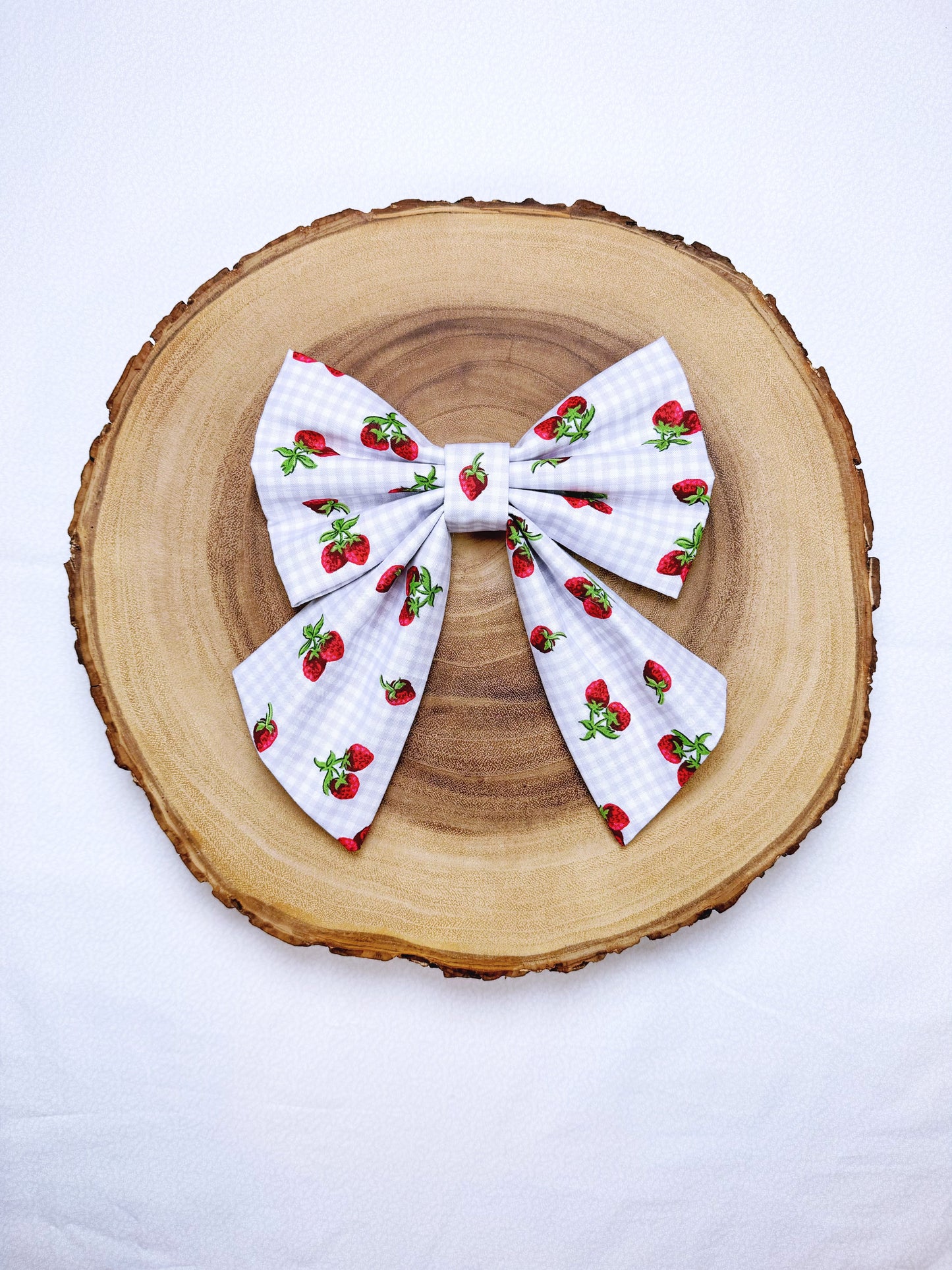 Strawberries On Gingham Bow