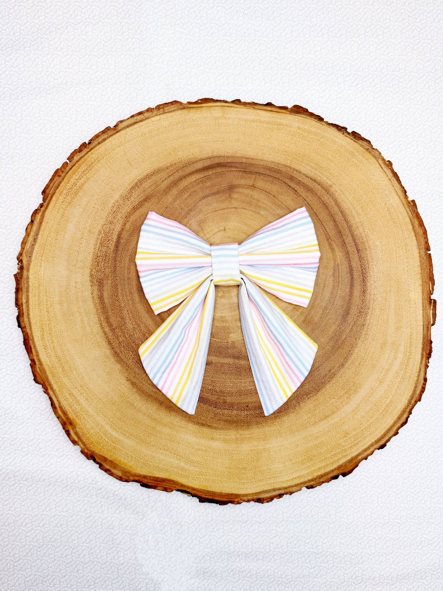 Pastel Stripes Bow