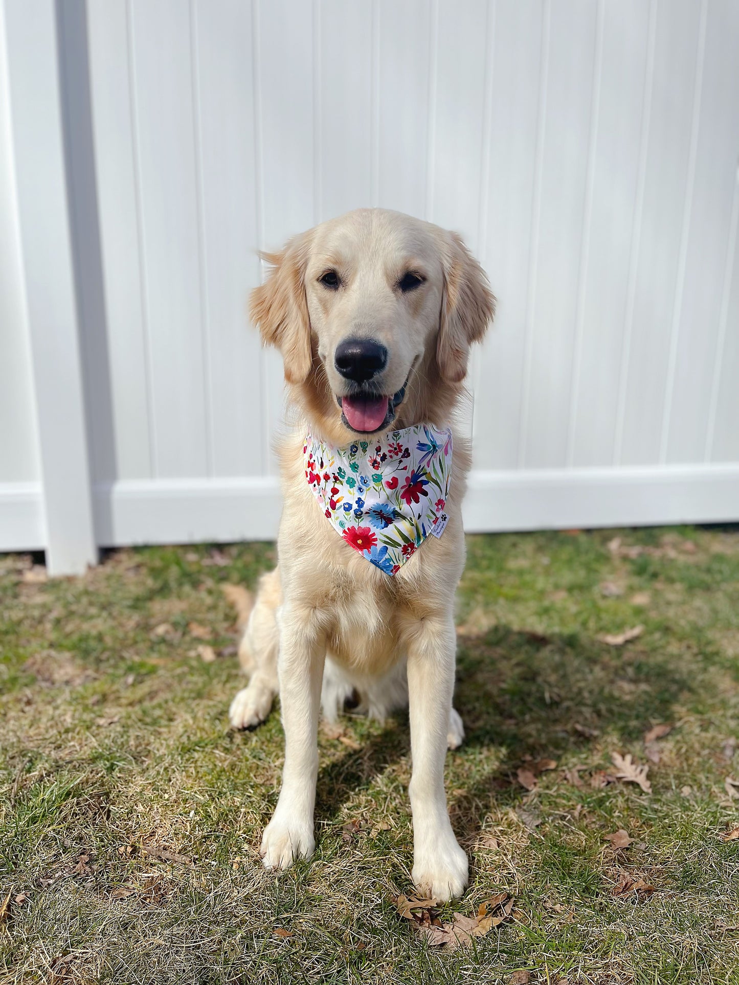 Watercolor Wildflower and Butterfly Bandana