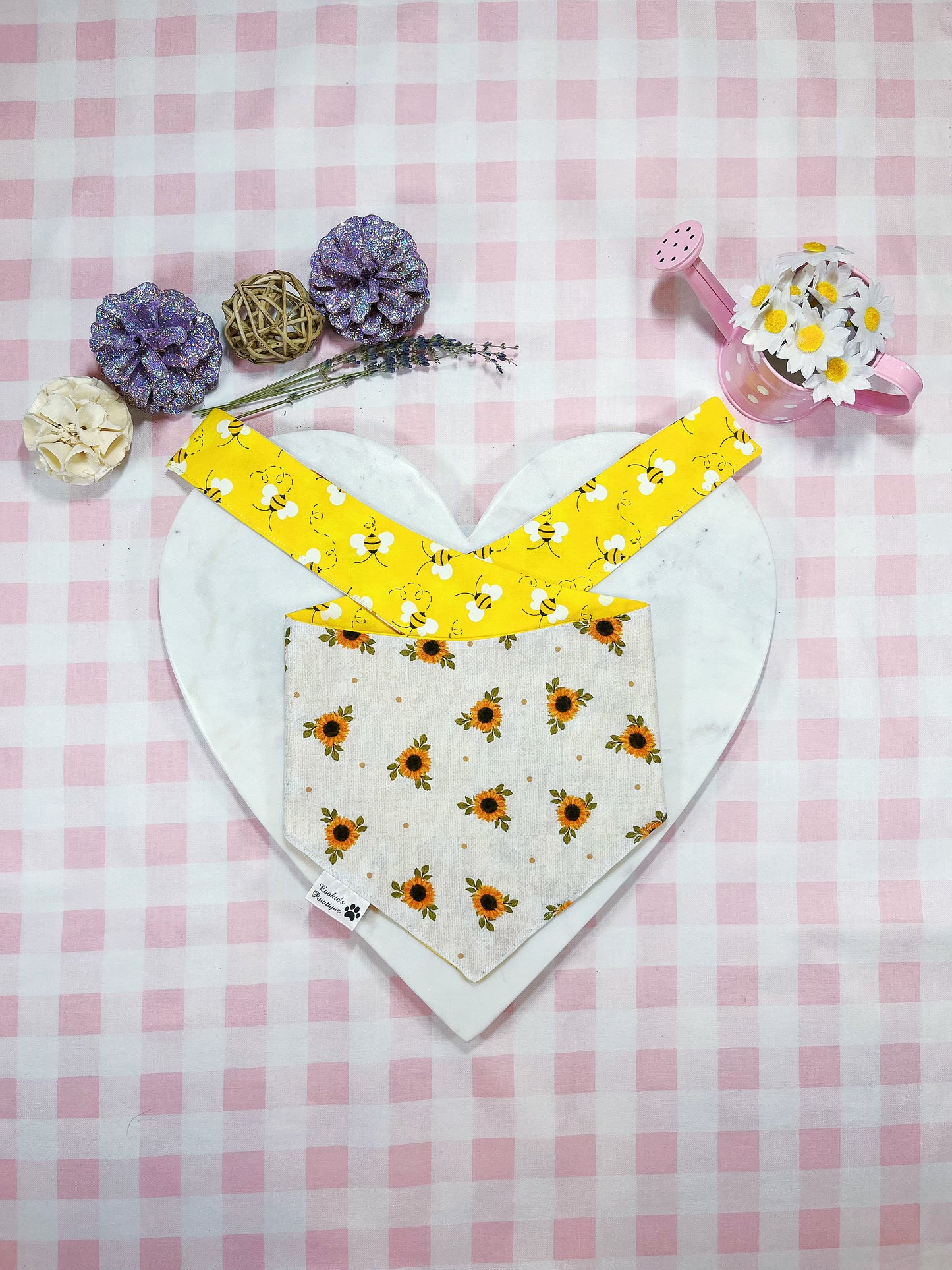 Little Bee And Sunflower Bandana