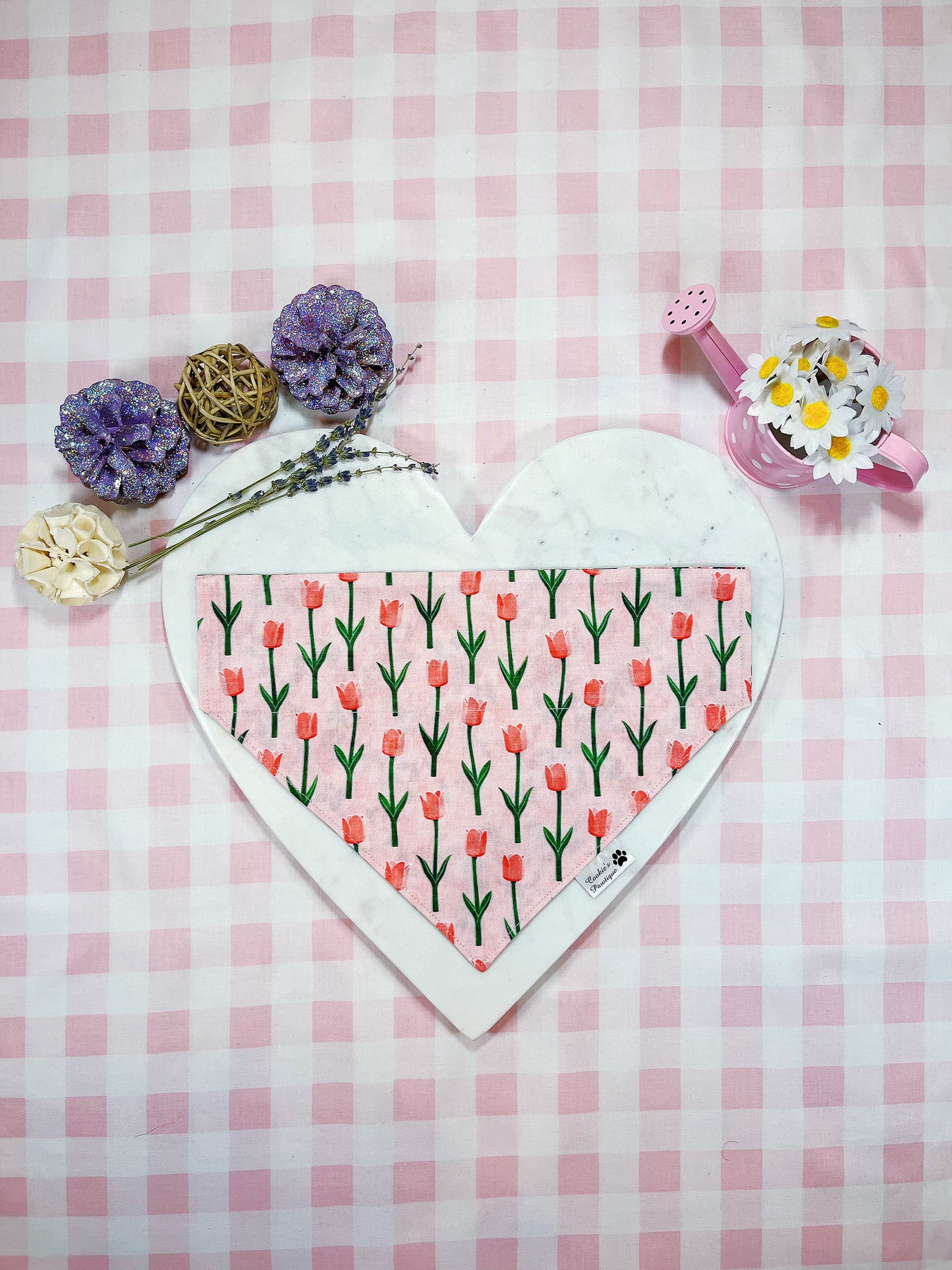 Tulip and Cottage Floral Bandana